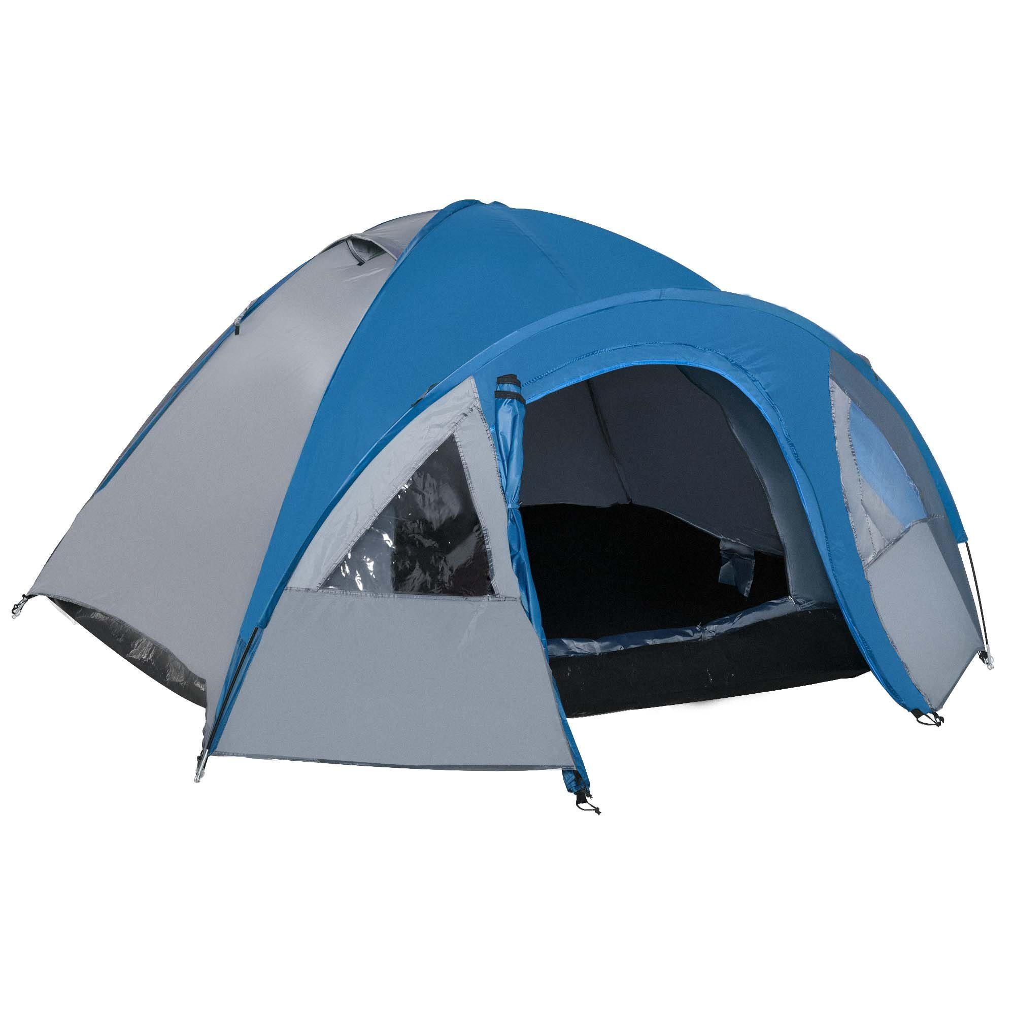 Outsunny Faltzelt Familienzelt, Personen: 4 (Campingzelt,