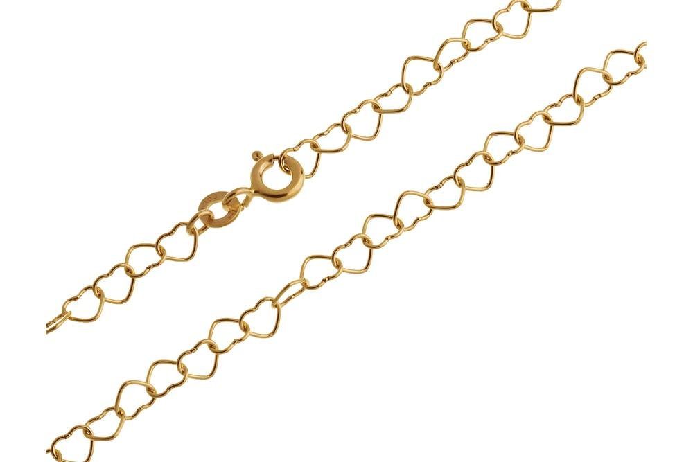 Silberkettenstore Goldkette Goldkette Herzen - 333