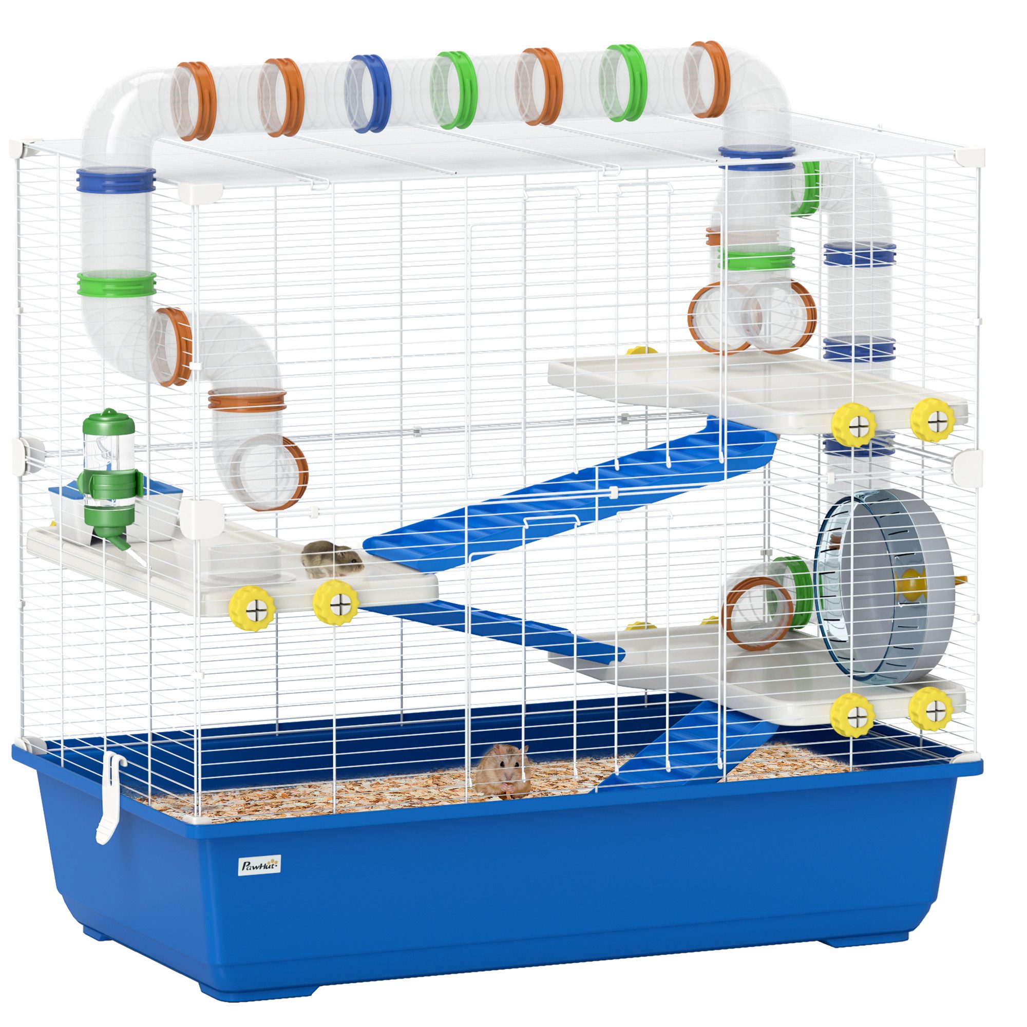 PawHut Kleintierkäfig Hamsterkäfig für Zwerghamster 4