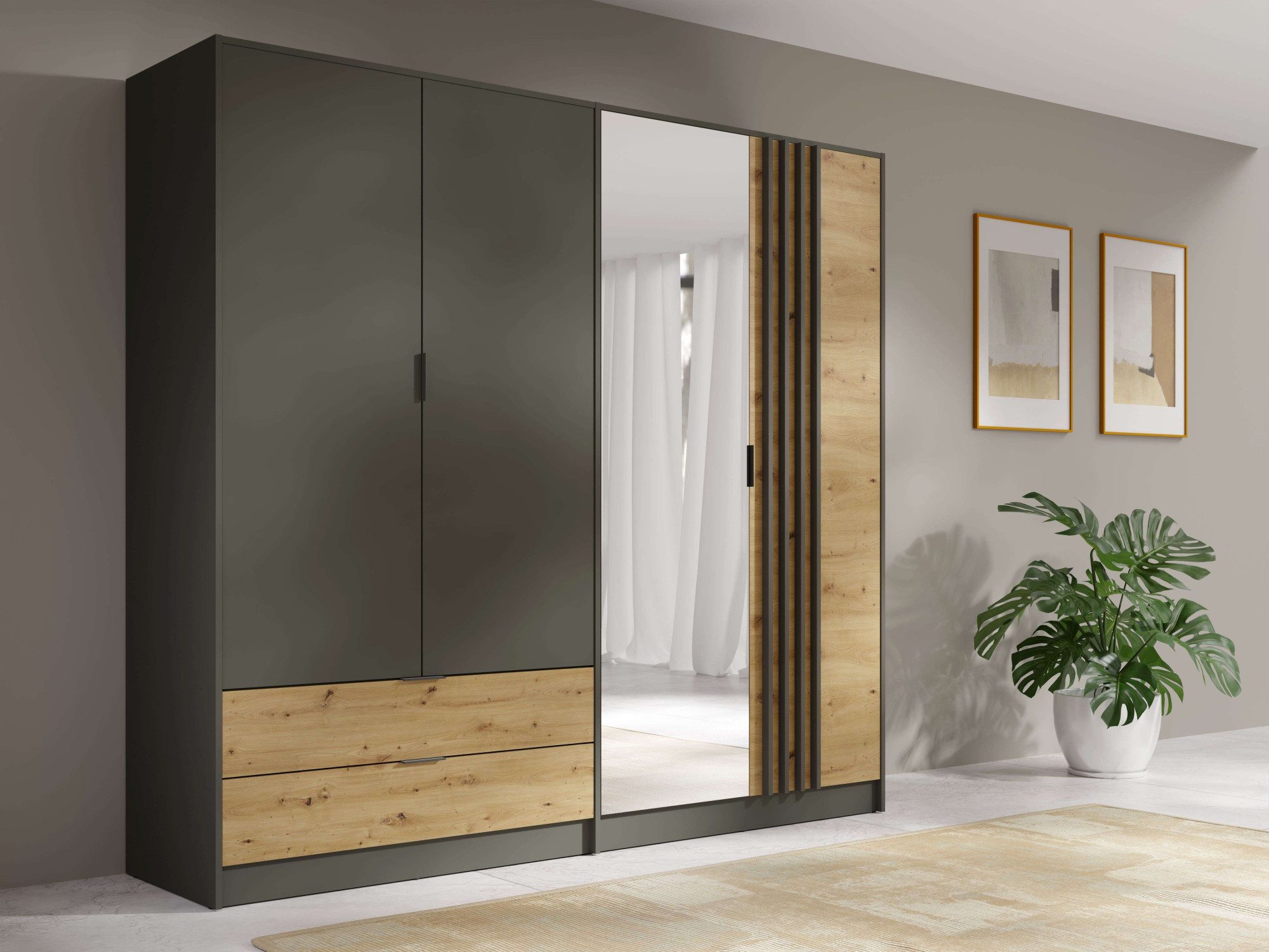 Home affaire Kleiderschrank Kleiderschrank Loreto mit