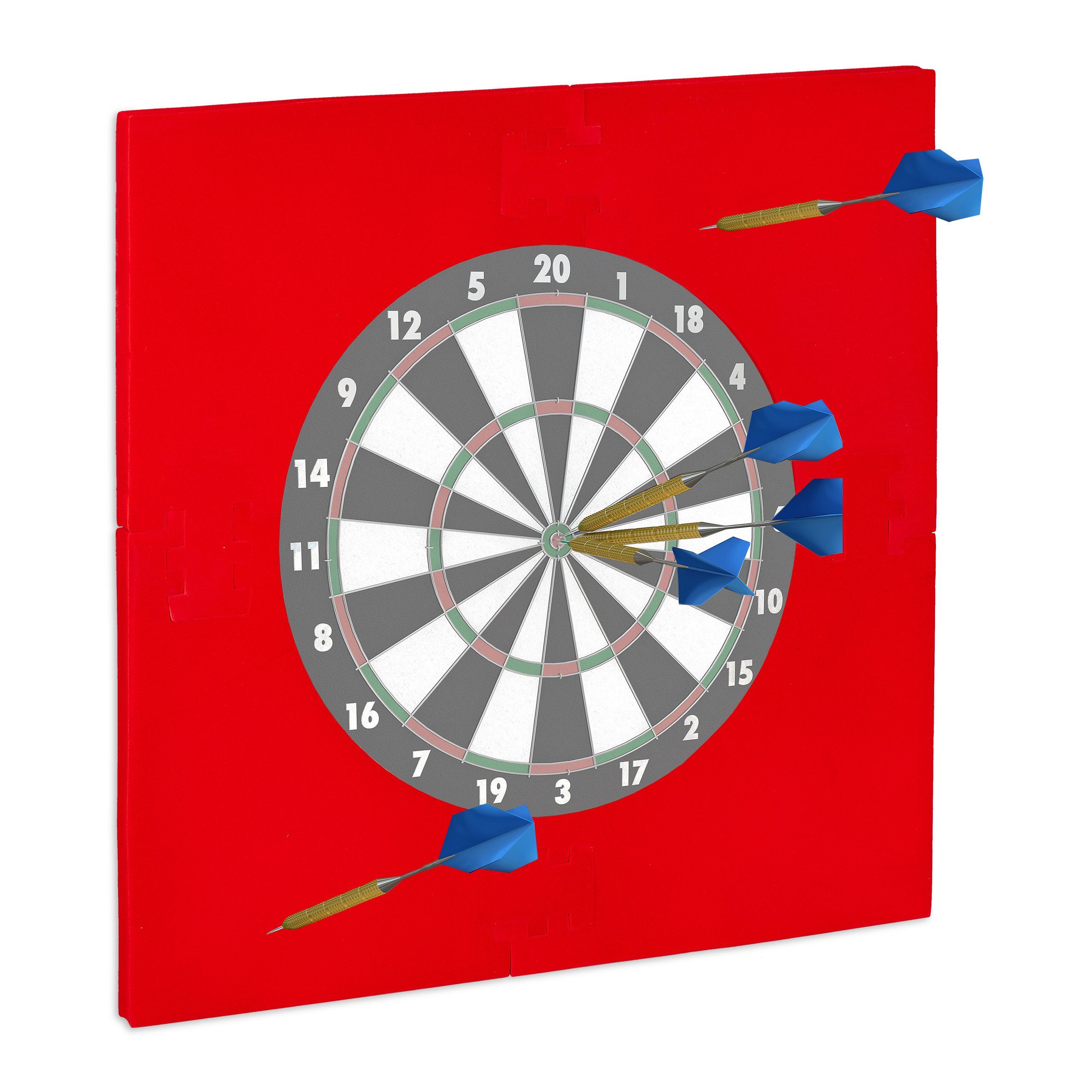 relaxdays Dartscheibe Schutzring 'R6', Rot