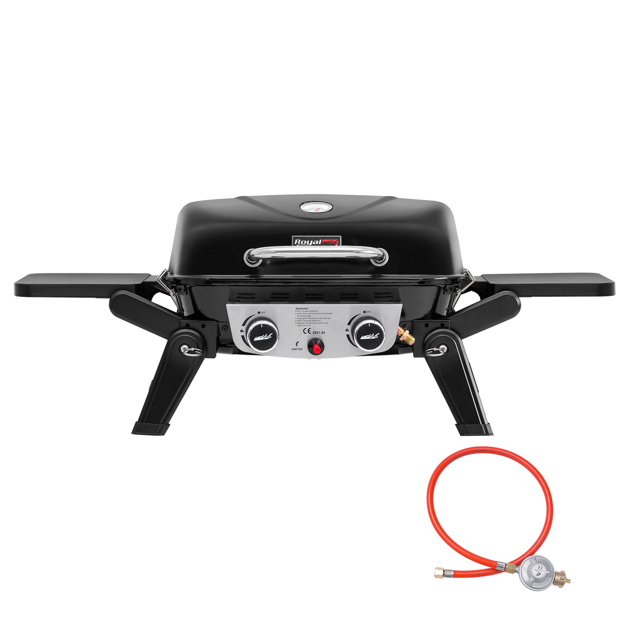Royal Gourmet Gasgrill 2-Brenner Tragbarer Gasgrill,