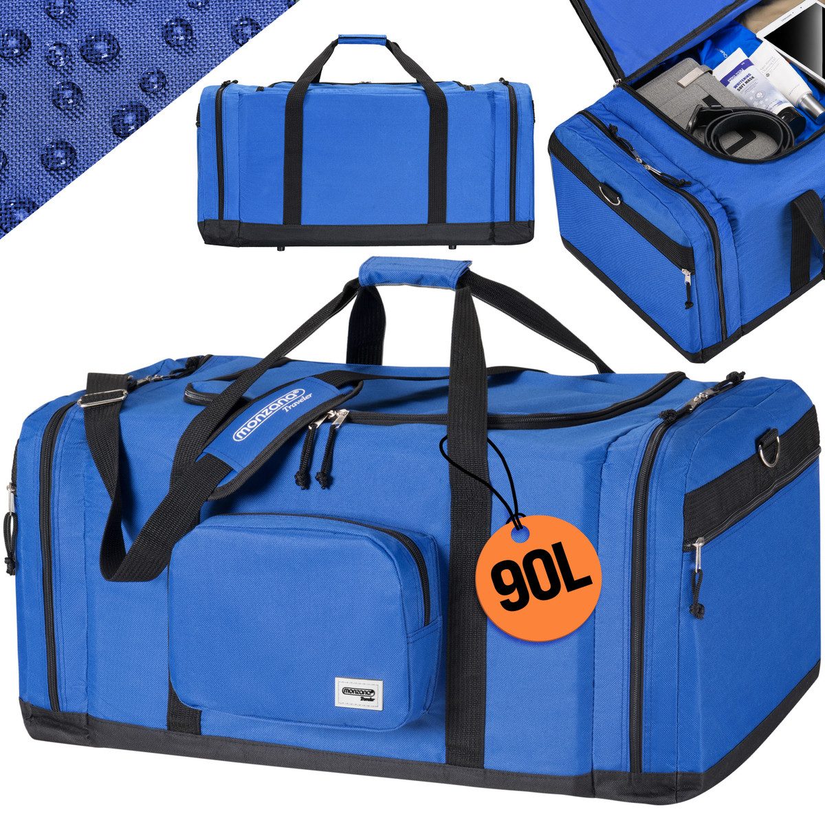 monzana Reisetasche, MONZANA® Reisetasche 90L 70x35x35cm