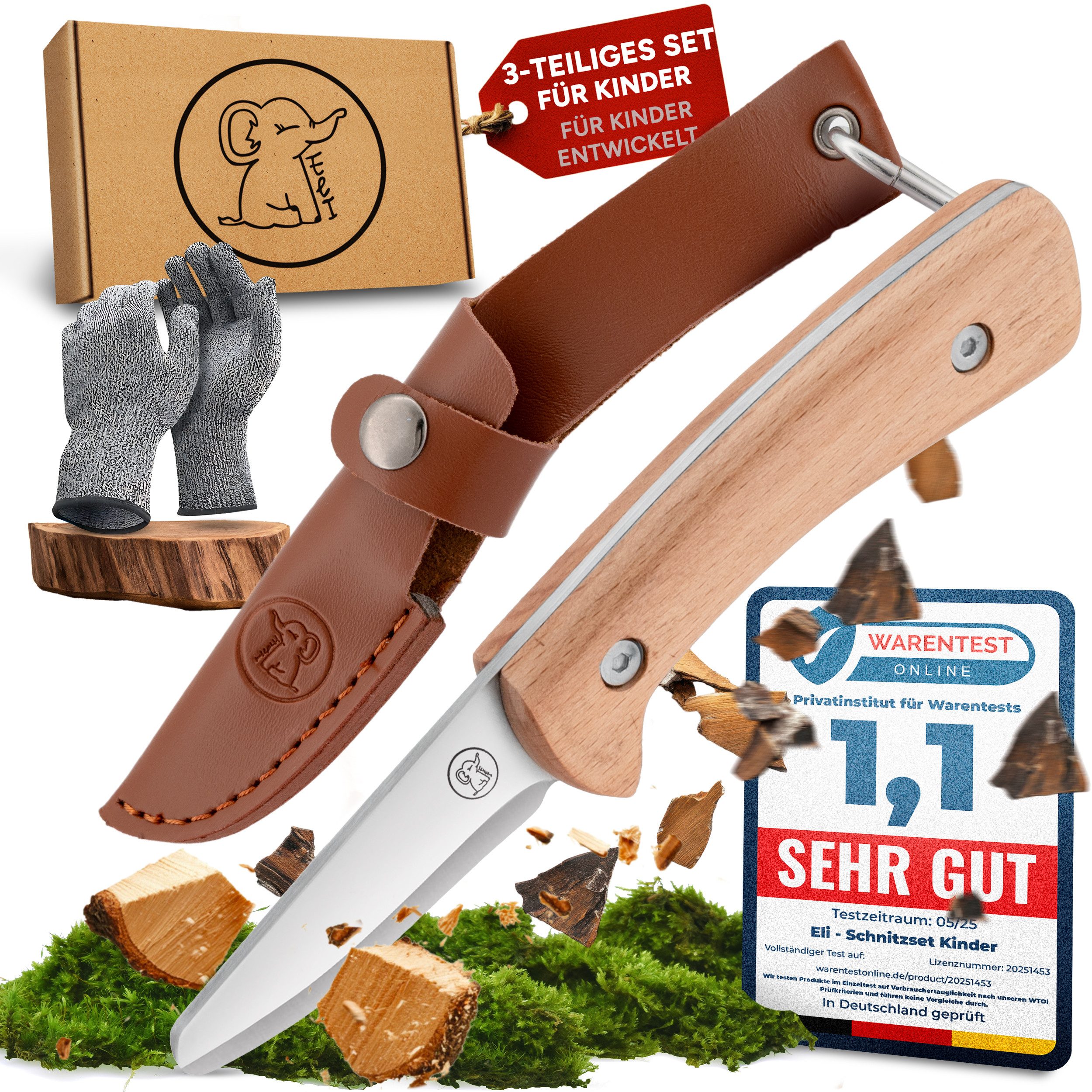 Eli Taschenmesser Schnitzmesser Kinder - Kindermesser