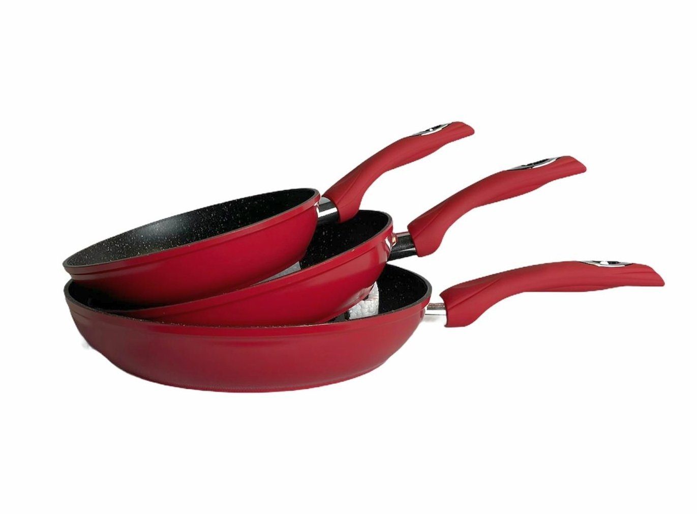 Cheffinger Pfannen-Set Bratpfanne Pfannen Set 3-tlg