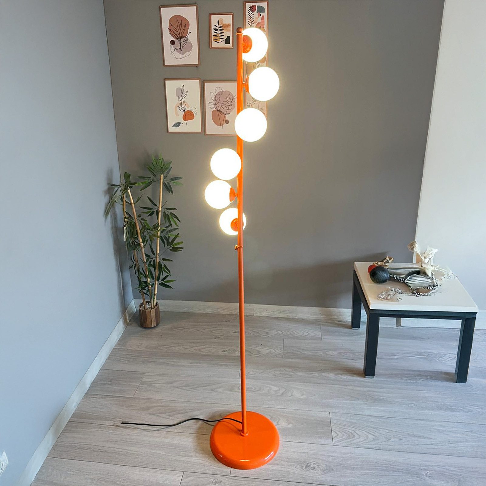 Bamyum Stehlampe Orange Stehlampe Modern Dekorative