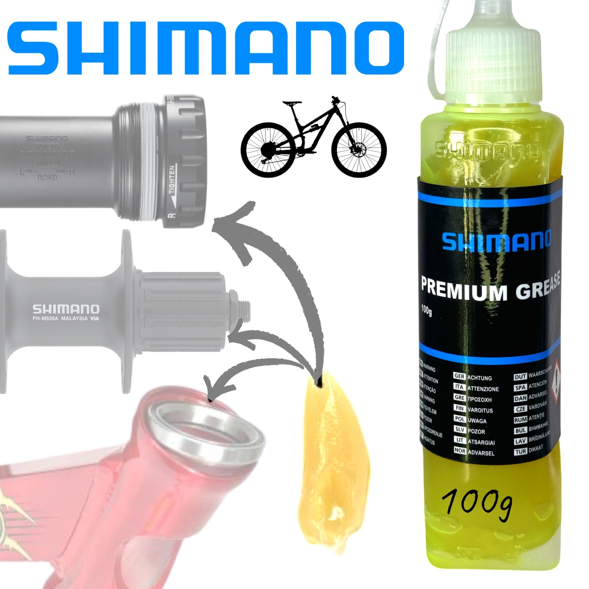 Shimano Fahrrad-Montageständer Shimano Premium Fahrrad Naben