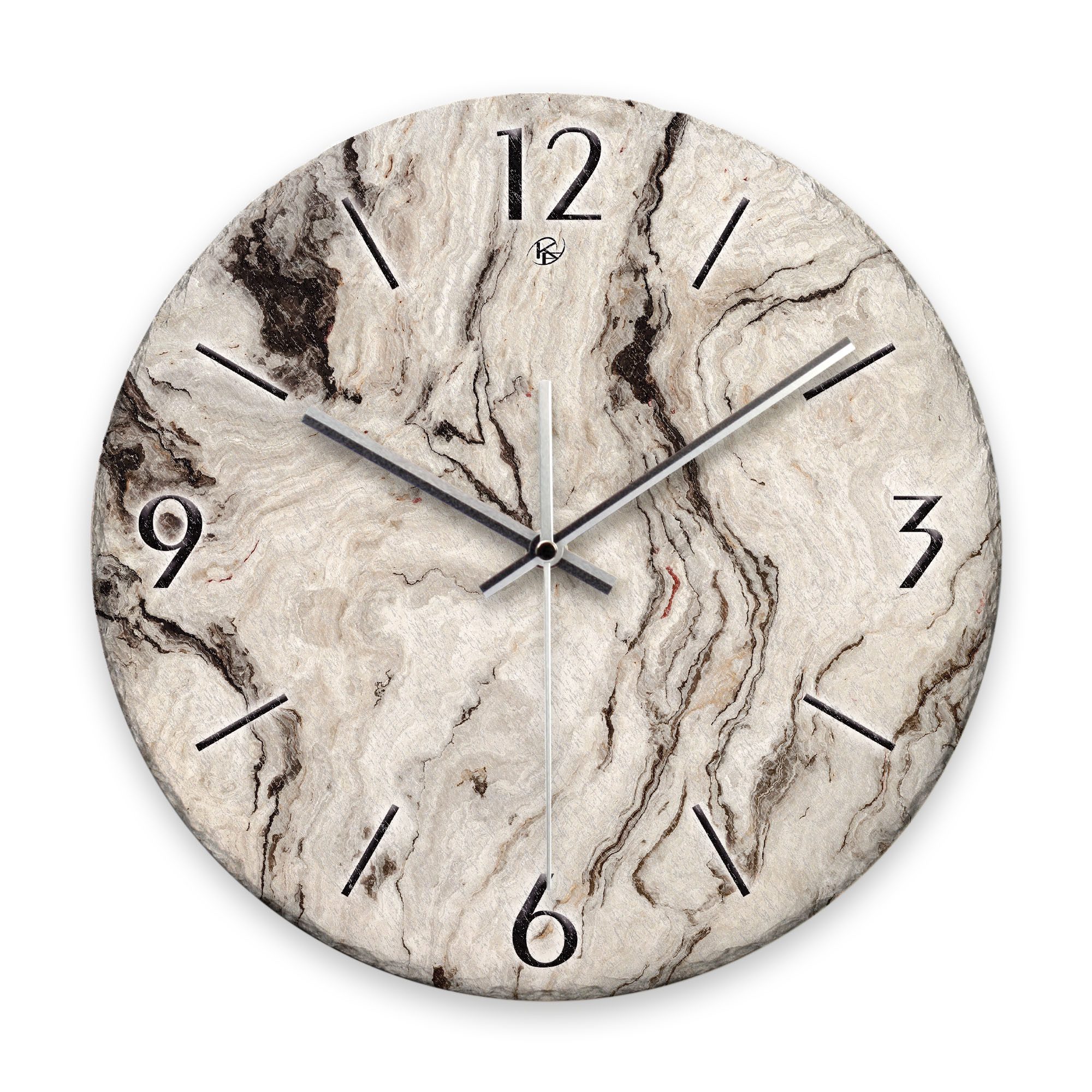 Kreative Feder Wanduhr Wanduhr „Marmor-Optik“ aus