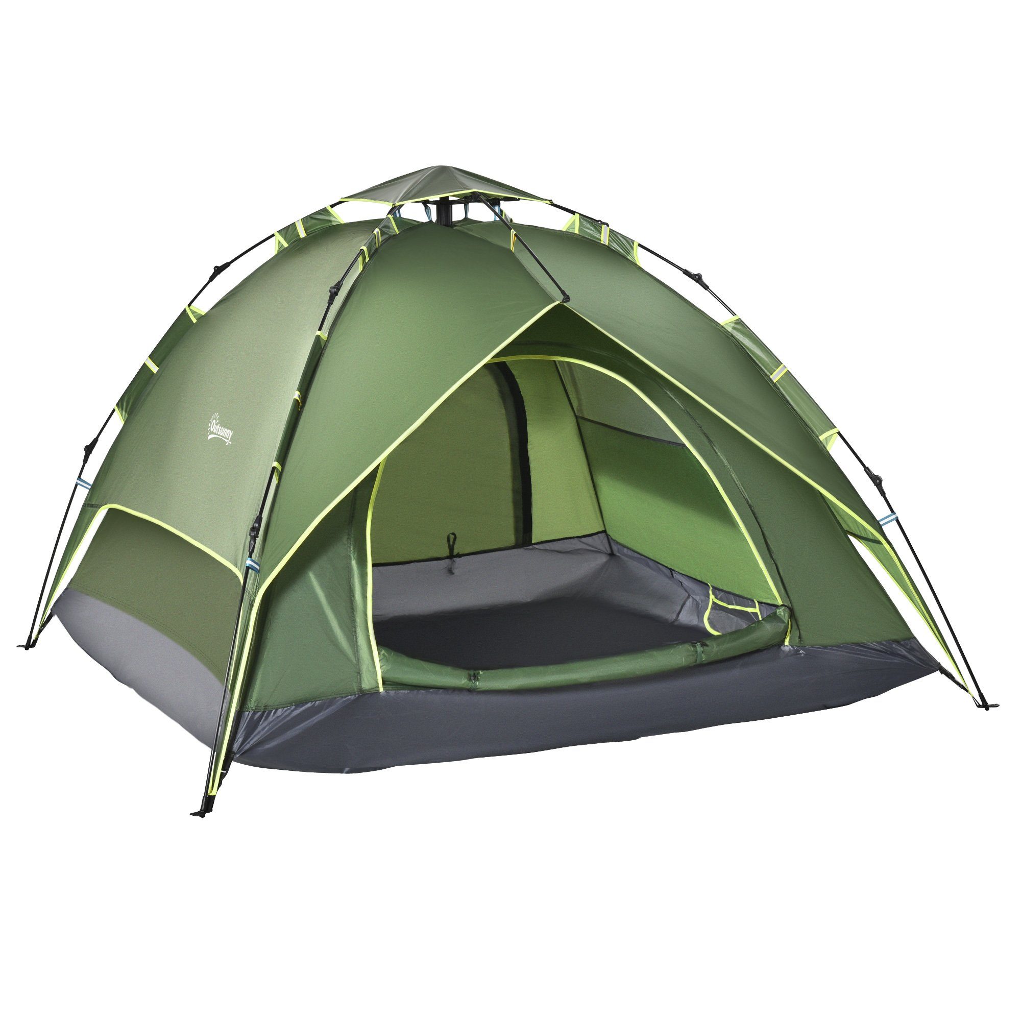 Outsunny Kuppelzelt Familienzelt, Personen: 2 (Campingzelt,