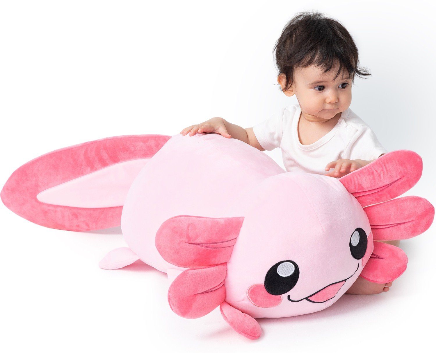 Corimori Kuscheltier XXL Axolotl Kissen für