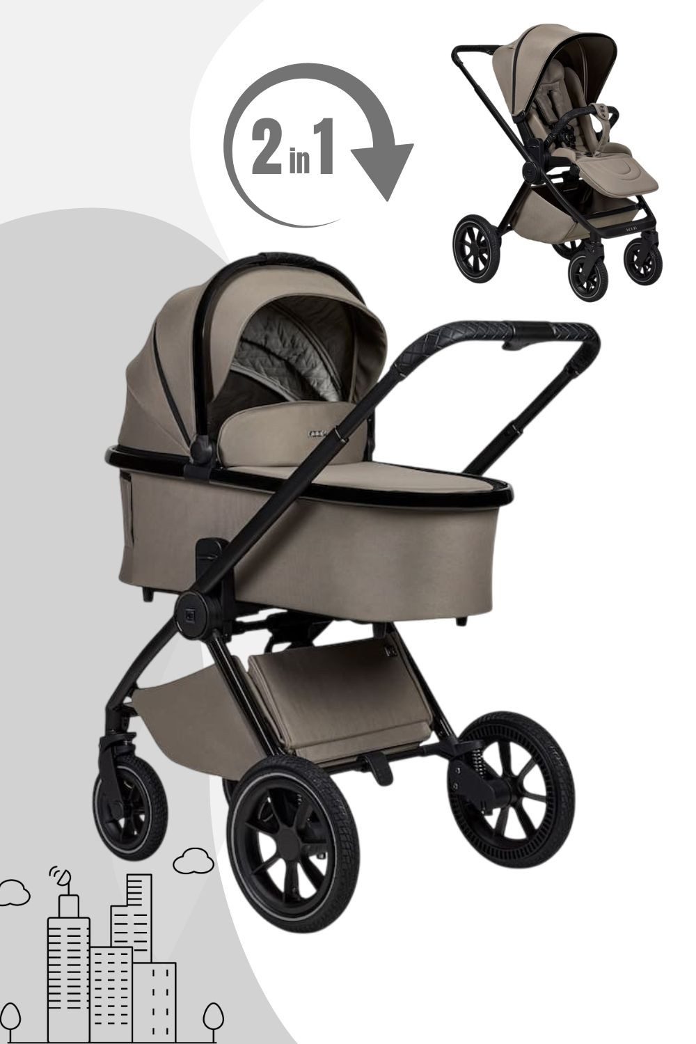 Moon Kombi-Kinderwagen Moon Gio+ Kinderwagen /