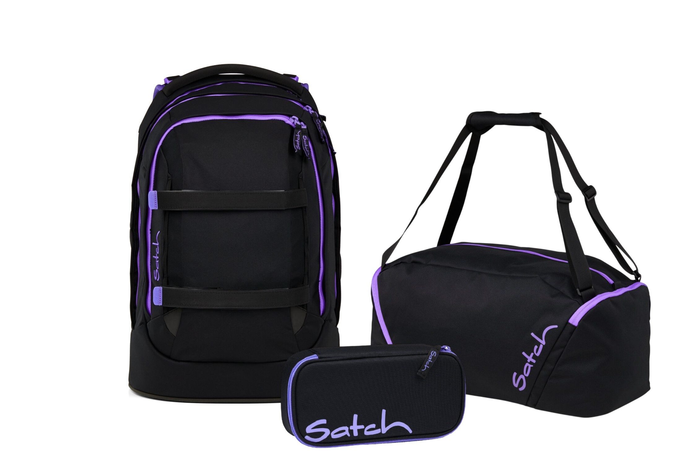 Satch Schulranzen Schulrucksack-Set PACK Purple Phantom