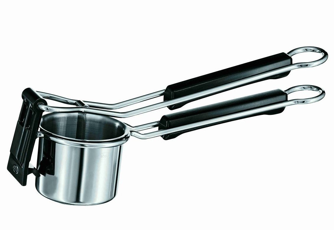 RÖSLE Kartoffelpresse, Edelstahl, Kunststoff, mit Auflagevorrichtung,