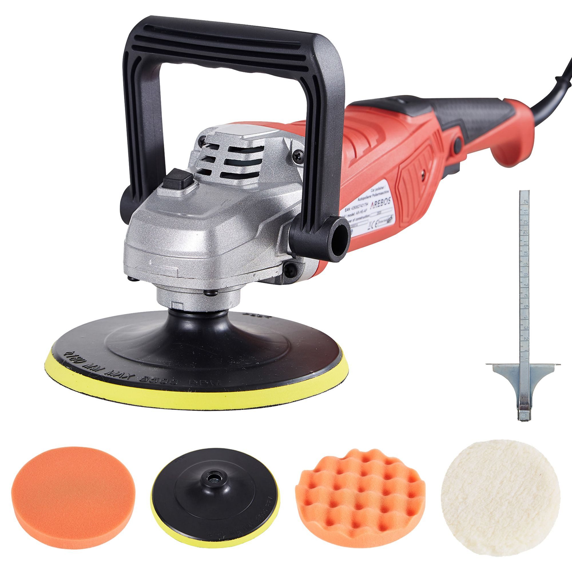 Arebos Poliermaschine Exzenter Auto Poliermaschine, Autolack