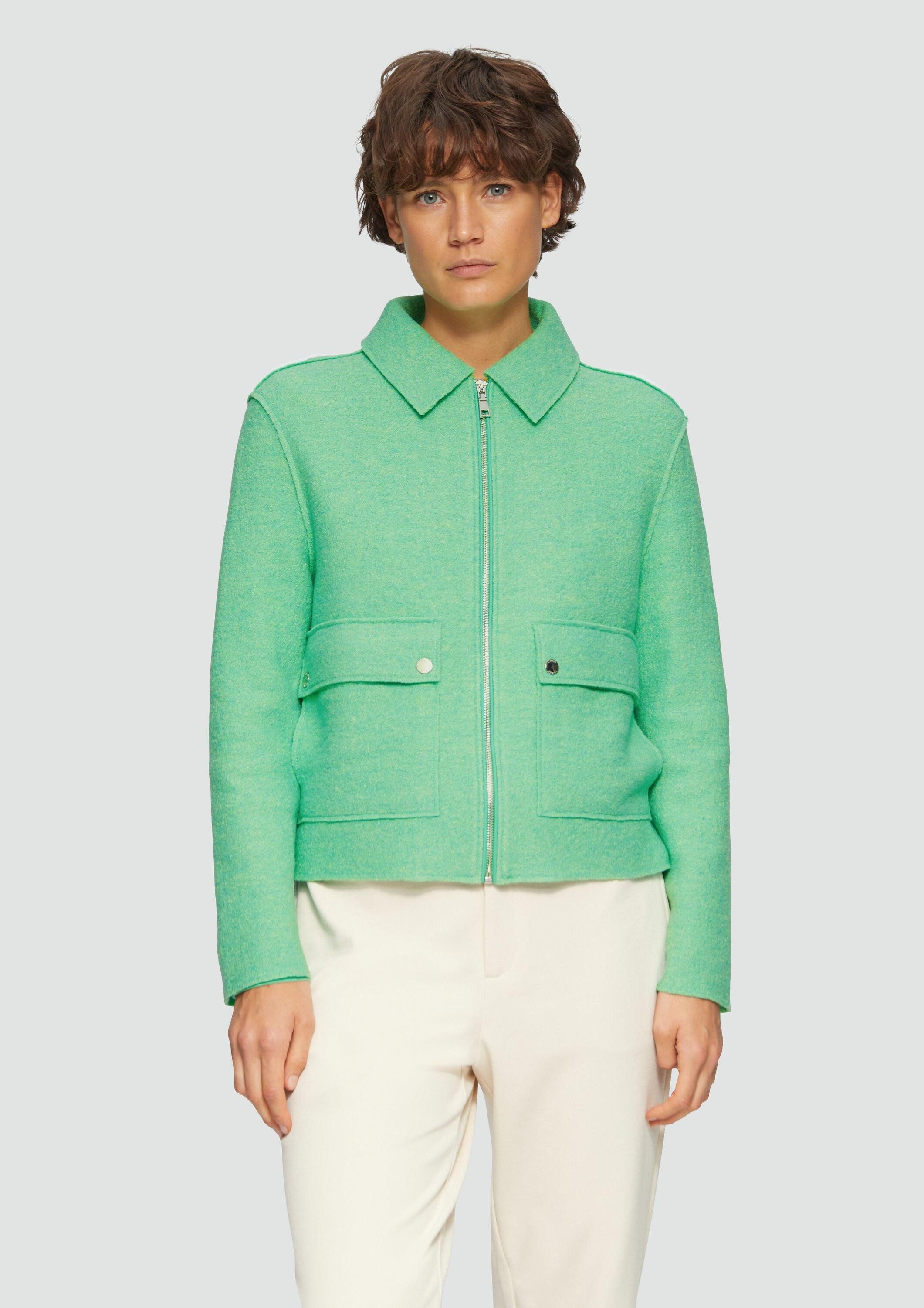 s.Oliver Funktionsjacke Outdoor-Jacke Jacke aus Wollmix