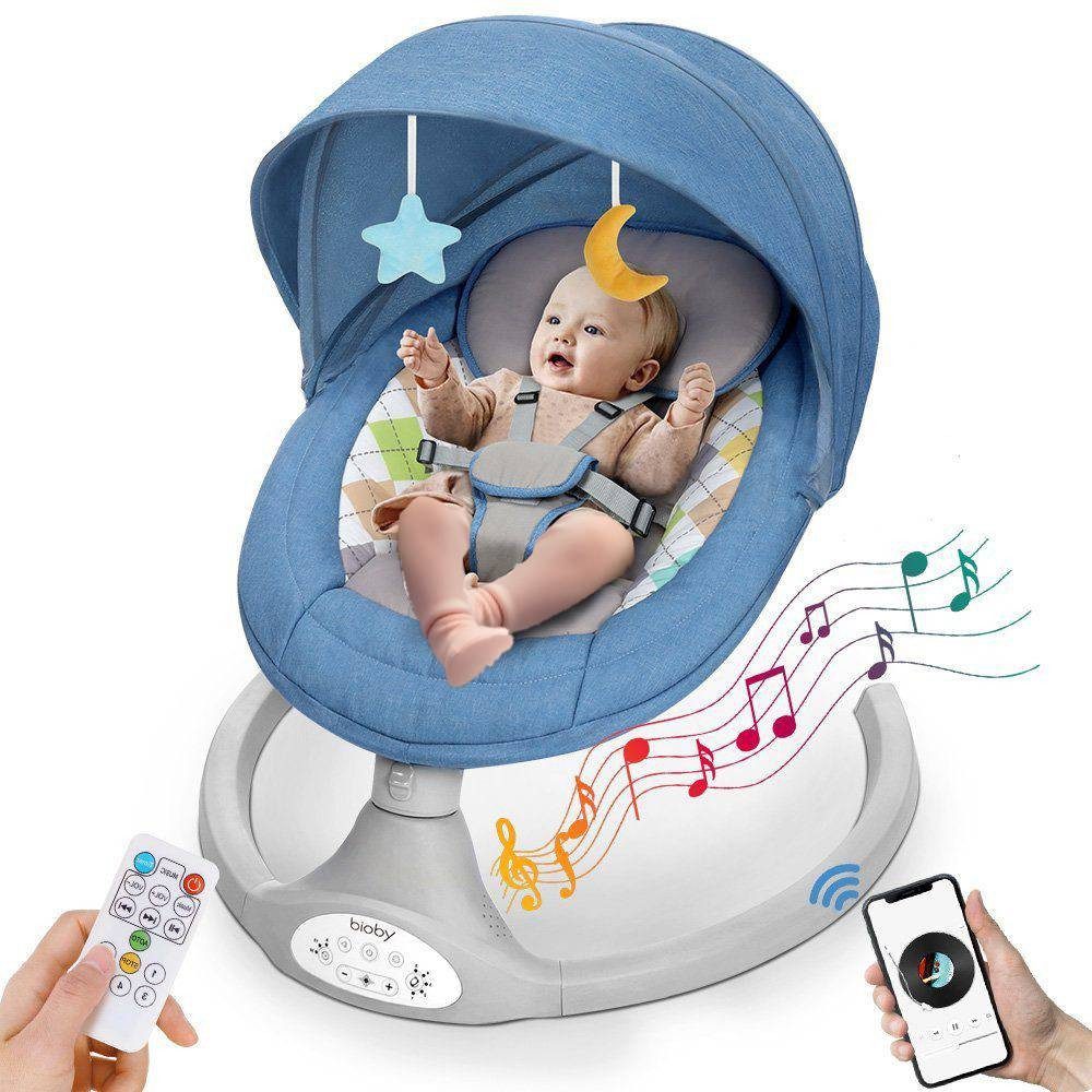 Insma Babywippe elektrische Babyschaukel bluetooth Musik,