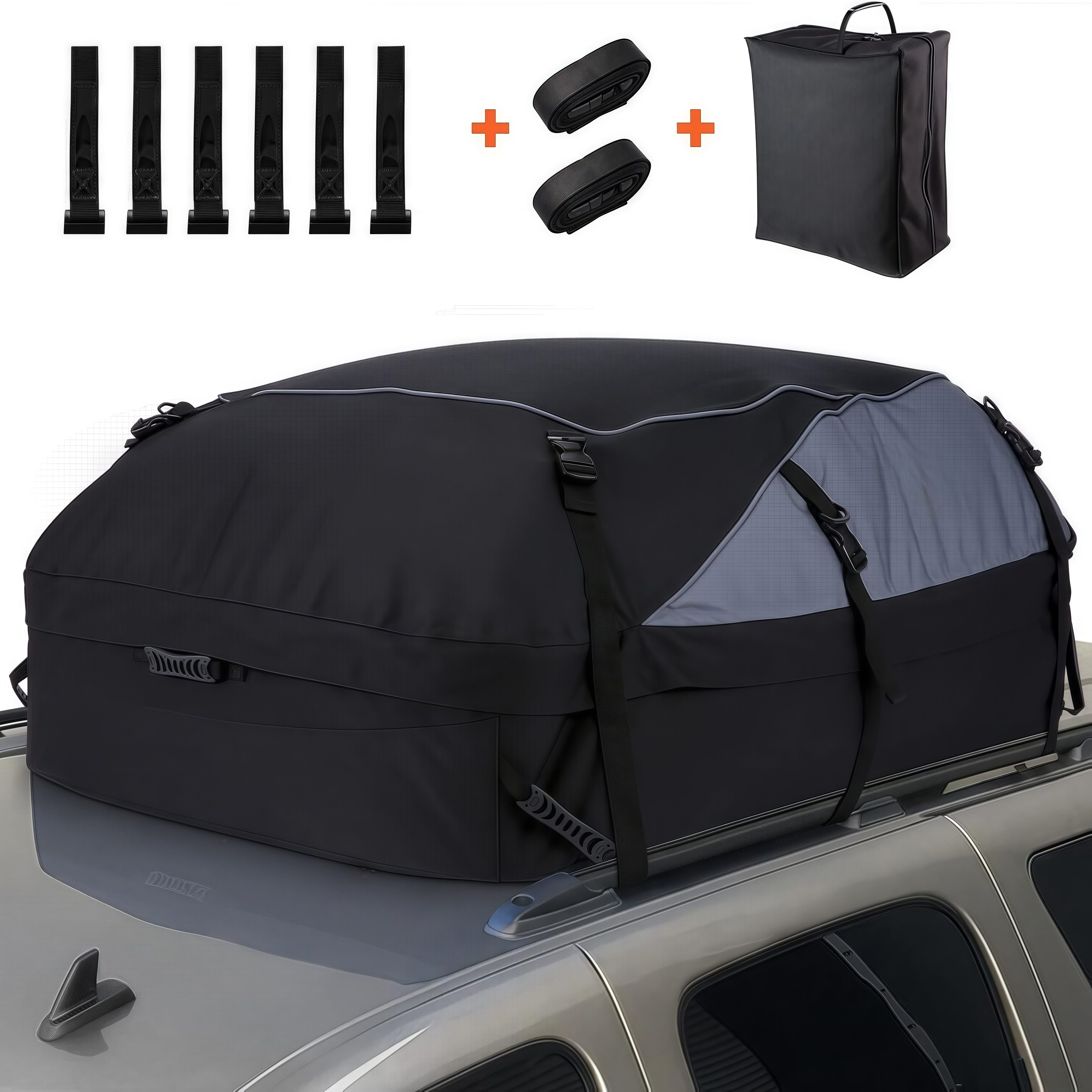 LUCKZON Dachbox Auto Faltbar Wasserdichte Dachtasche
