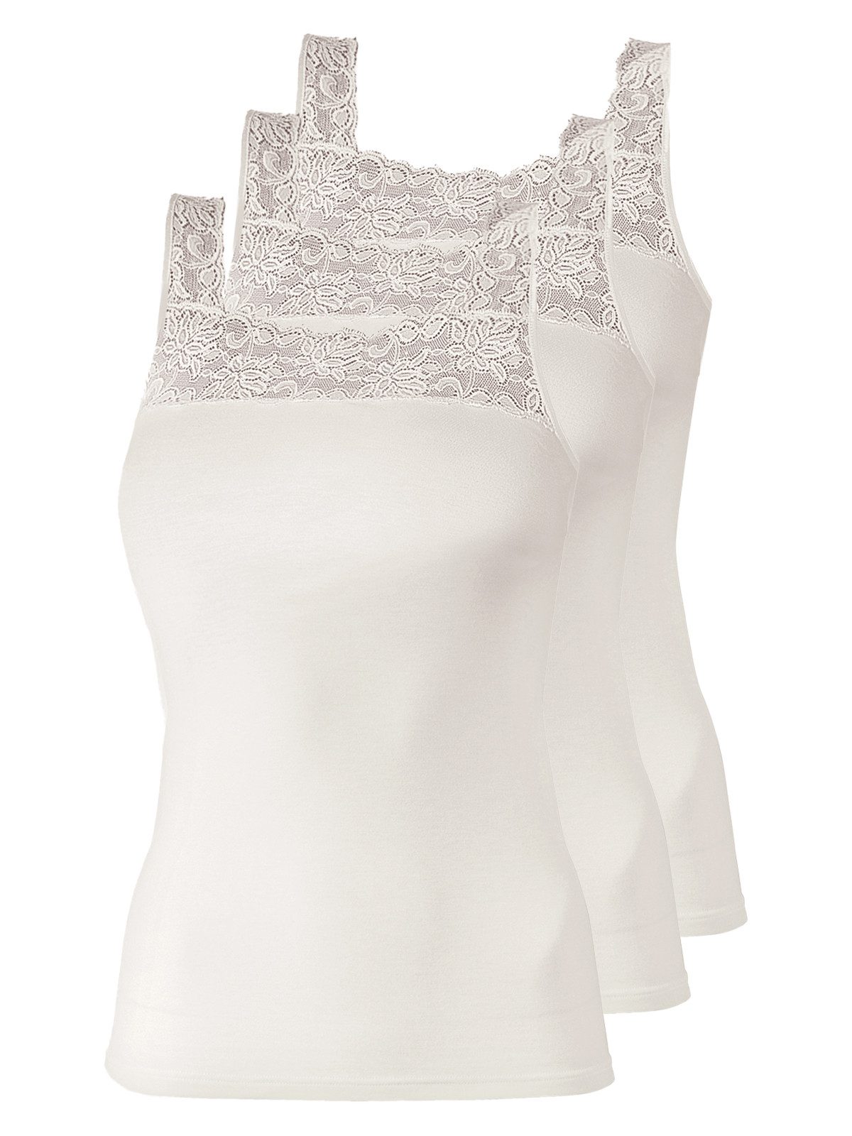 Pompadour Achseltop 3er Pack Damen Achseltop