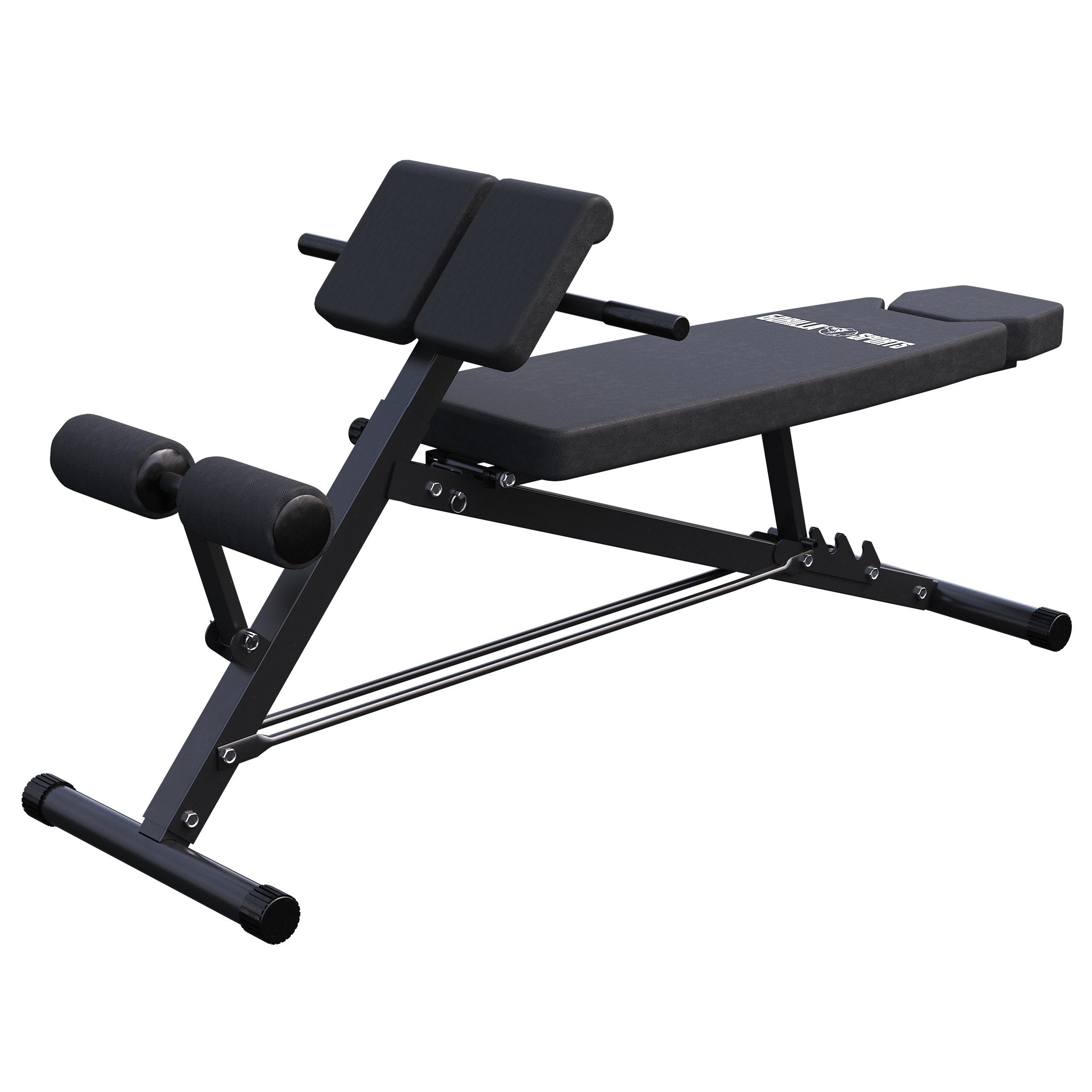 GORILLA SPORTS Hantelbank Verstellbar, Hyperextension, bis