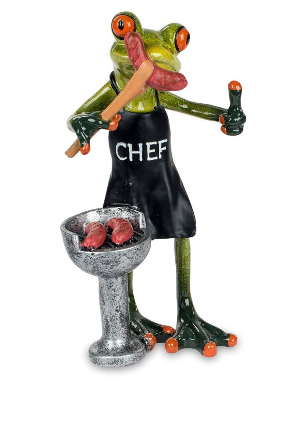 formano Dekofigur Frosch mit Grill Wurst