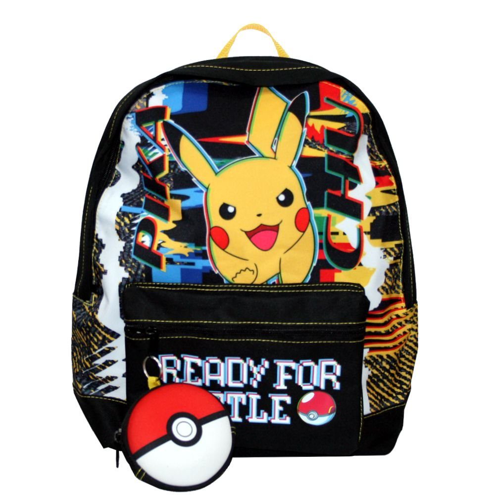 POKÉMON Kinderrucksack Schul-Rucksack Pikachu schwarz 40