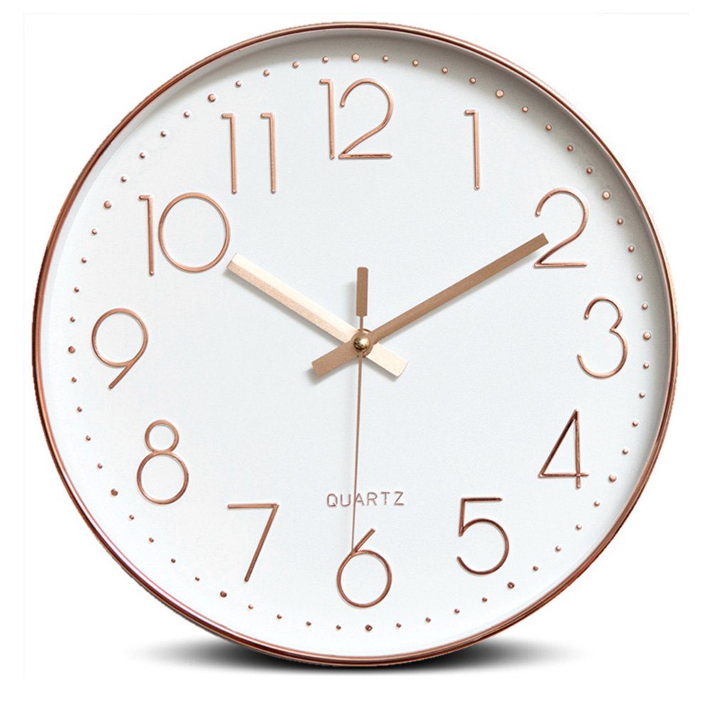 zggzerg Wanduhr 30cm Quartz Lautlos Wanduhr,