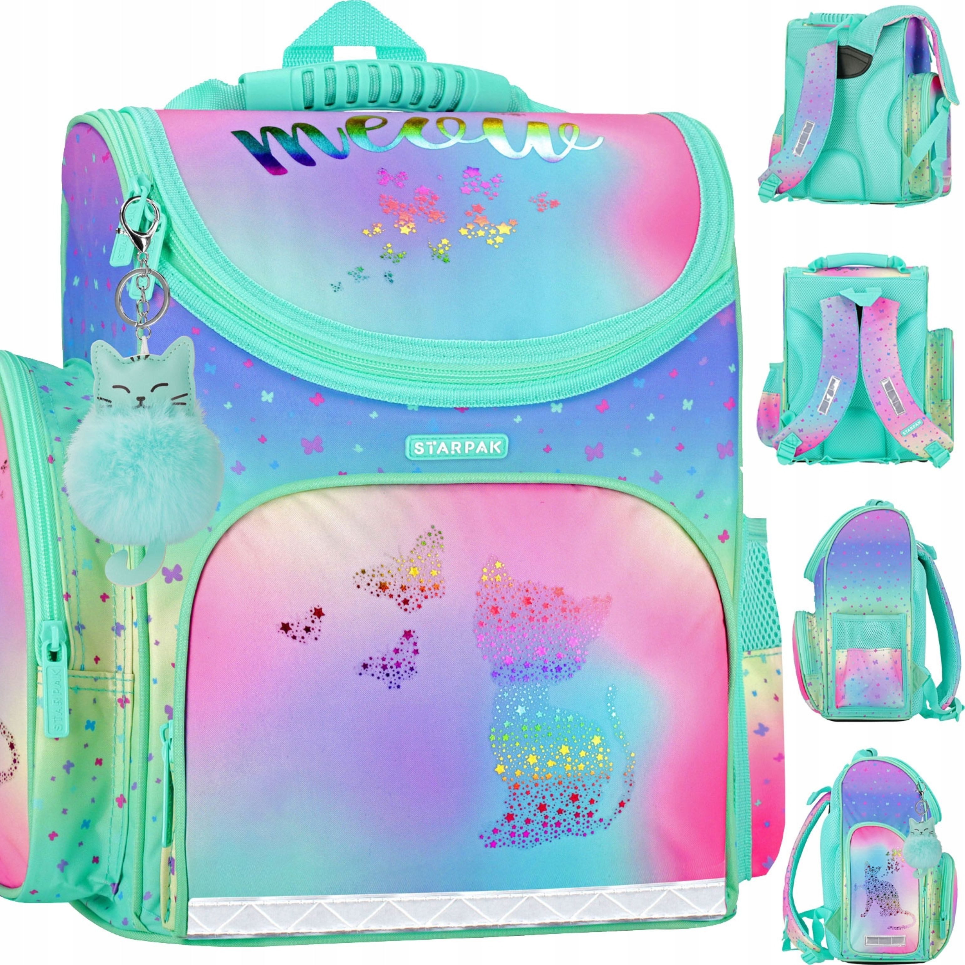 Starpak Schulranzen Schulranzen Mädchen HOLO Ombre