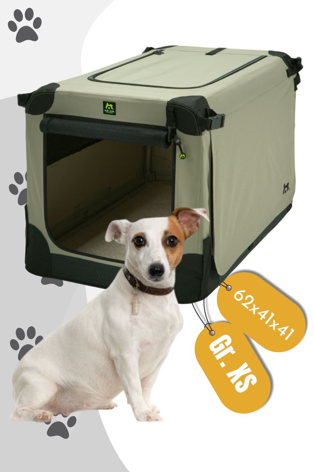 MAELSON Hunde-Transportbox Soft Kennel faltbare Hundebox