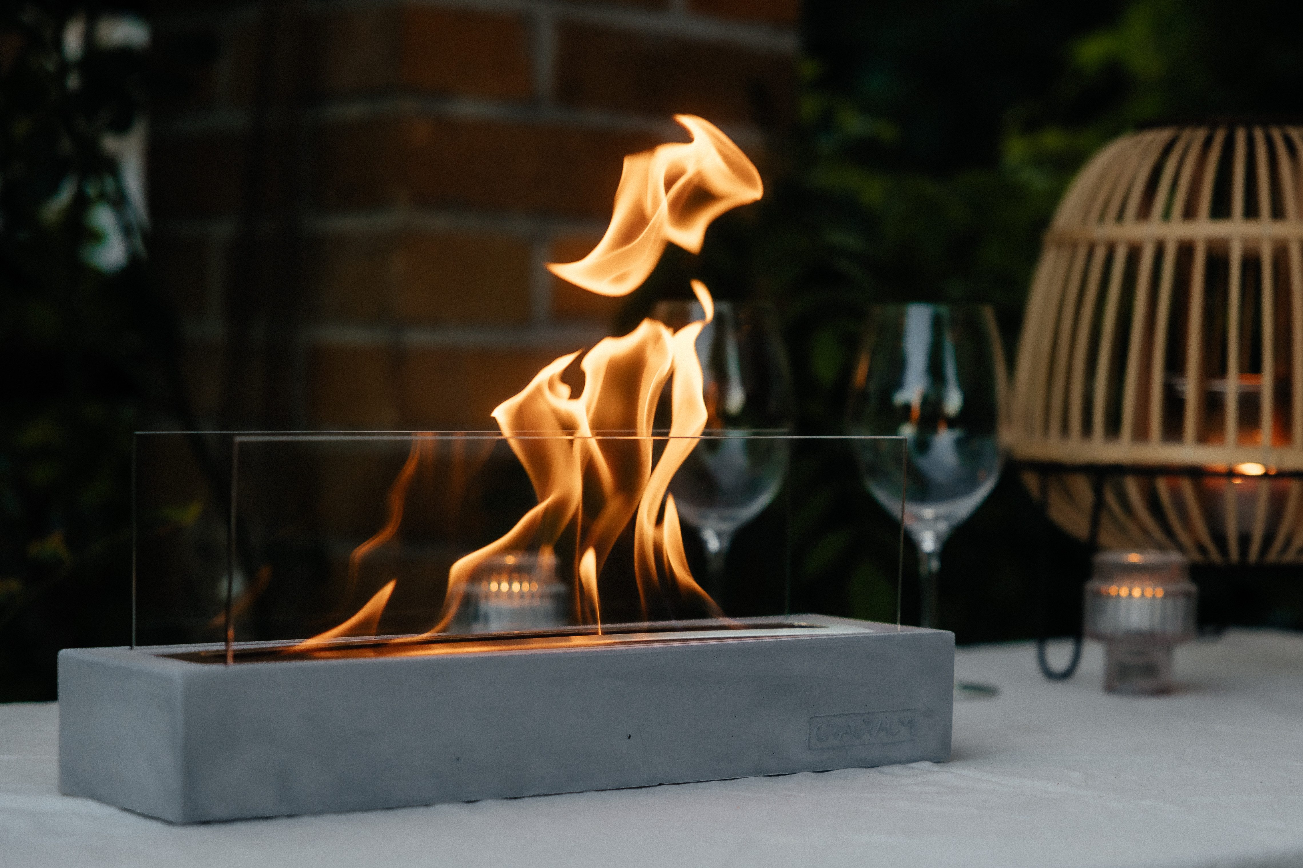 GRAURAUM Tischfeuer 'Tillmann' Ethanol Tischkamin (inkl.