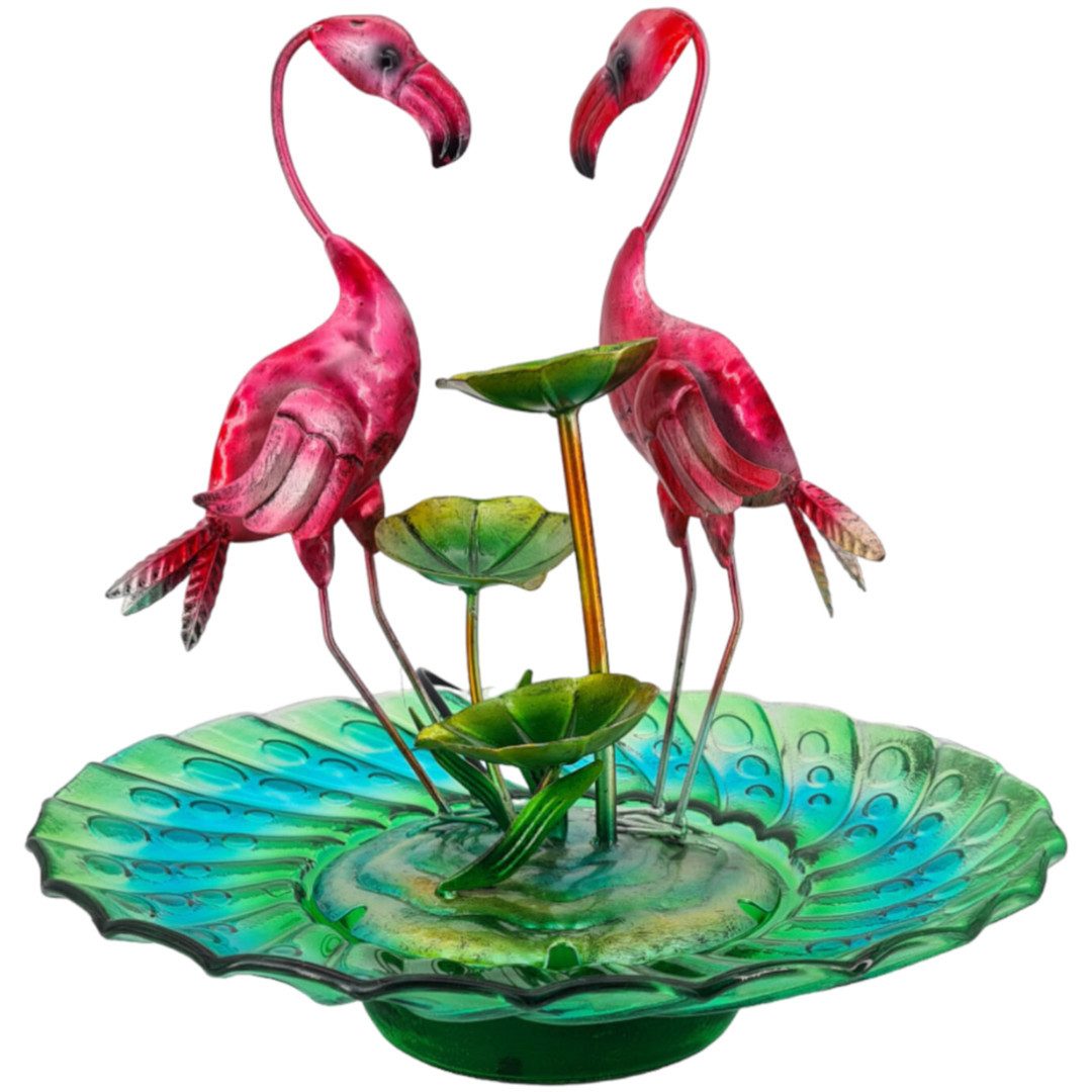 abc HOME Zimmerbrunnen Flamingos, Metall &