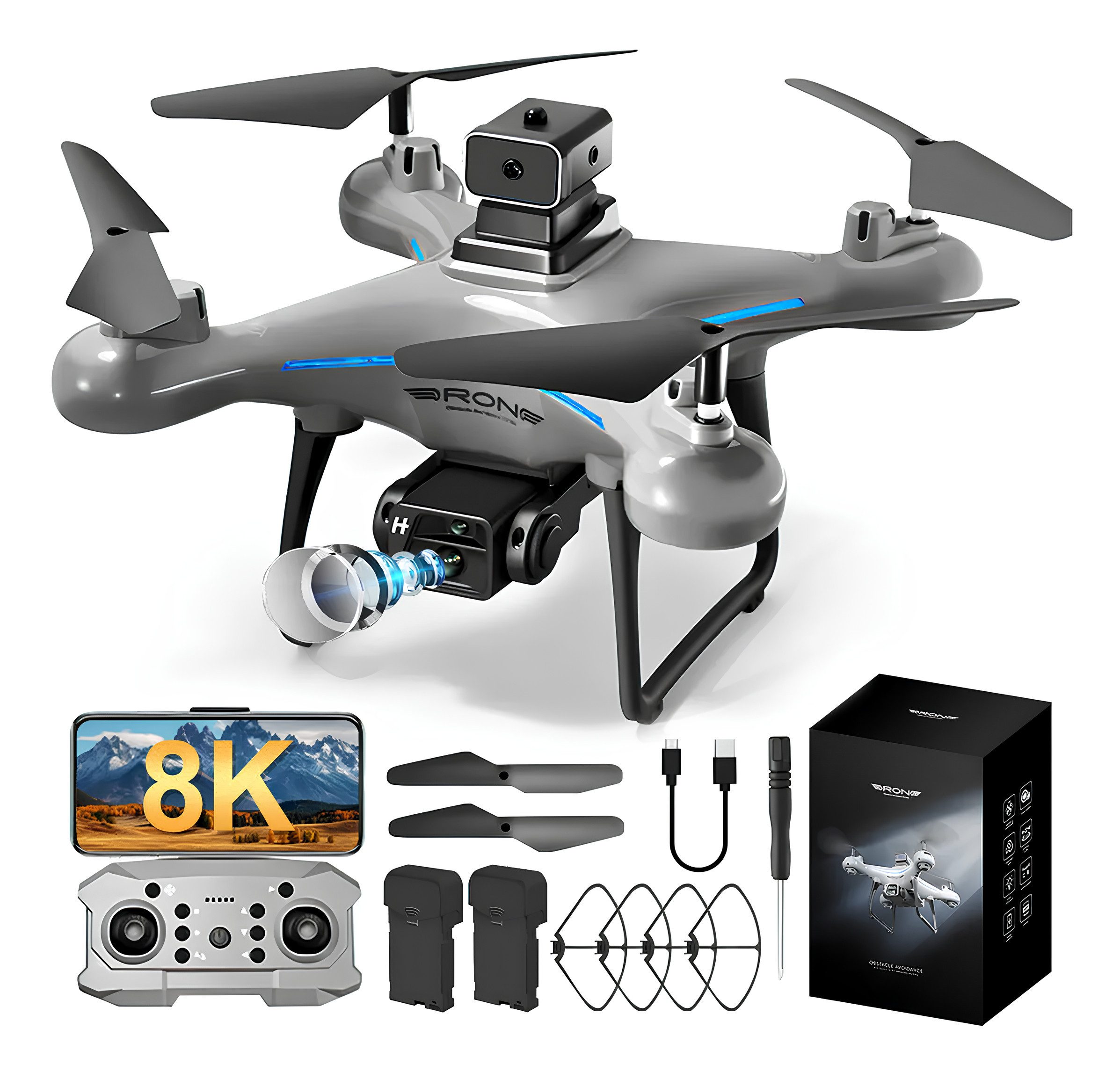 Athlix 8K Dual Kamera Mini Drohne