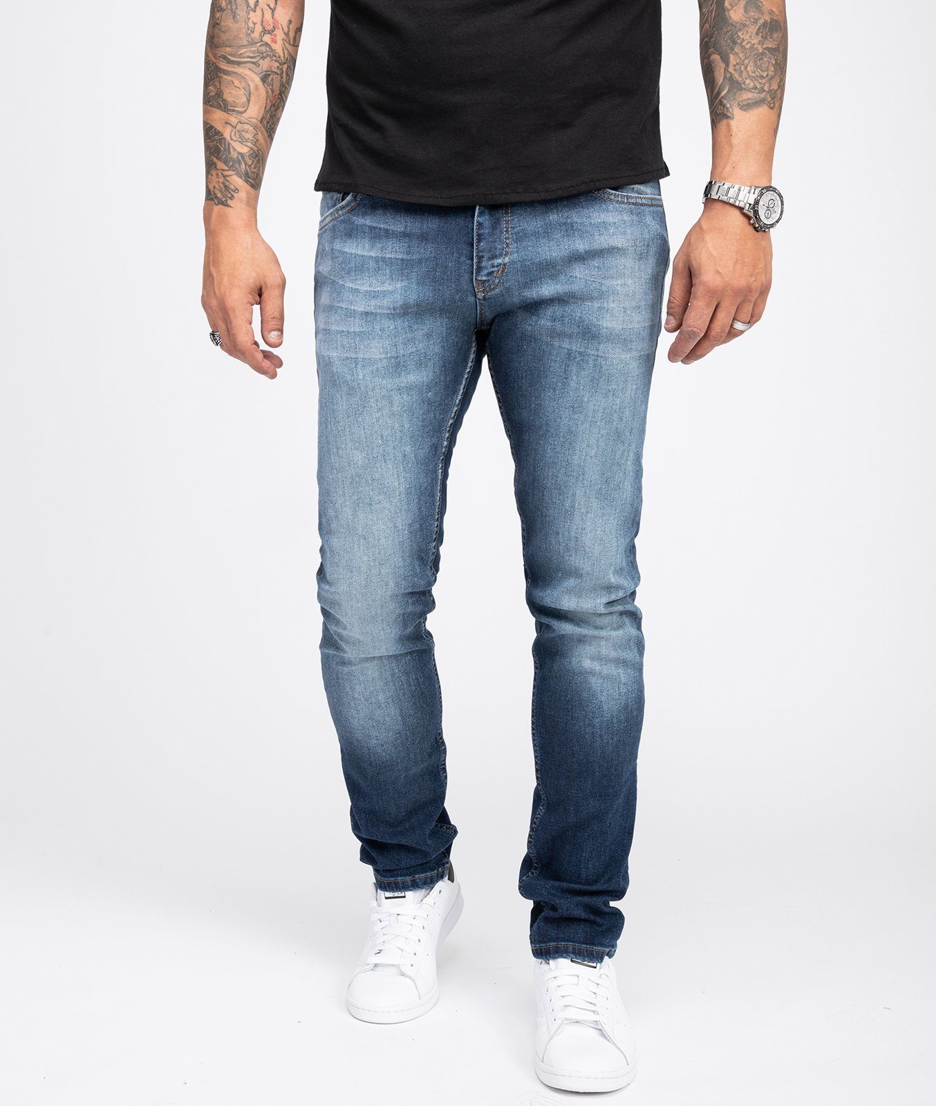 Rock Creek Slim-fit-Jeans Herren Jeans Slim