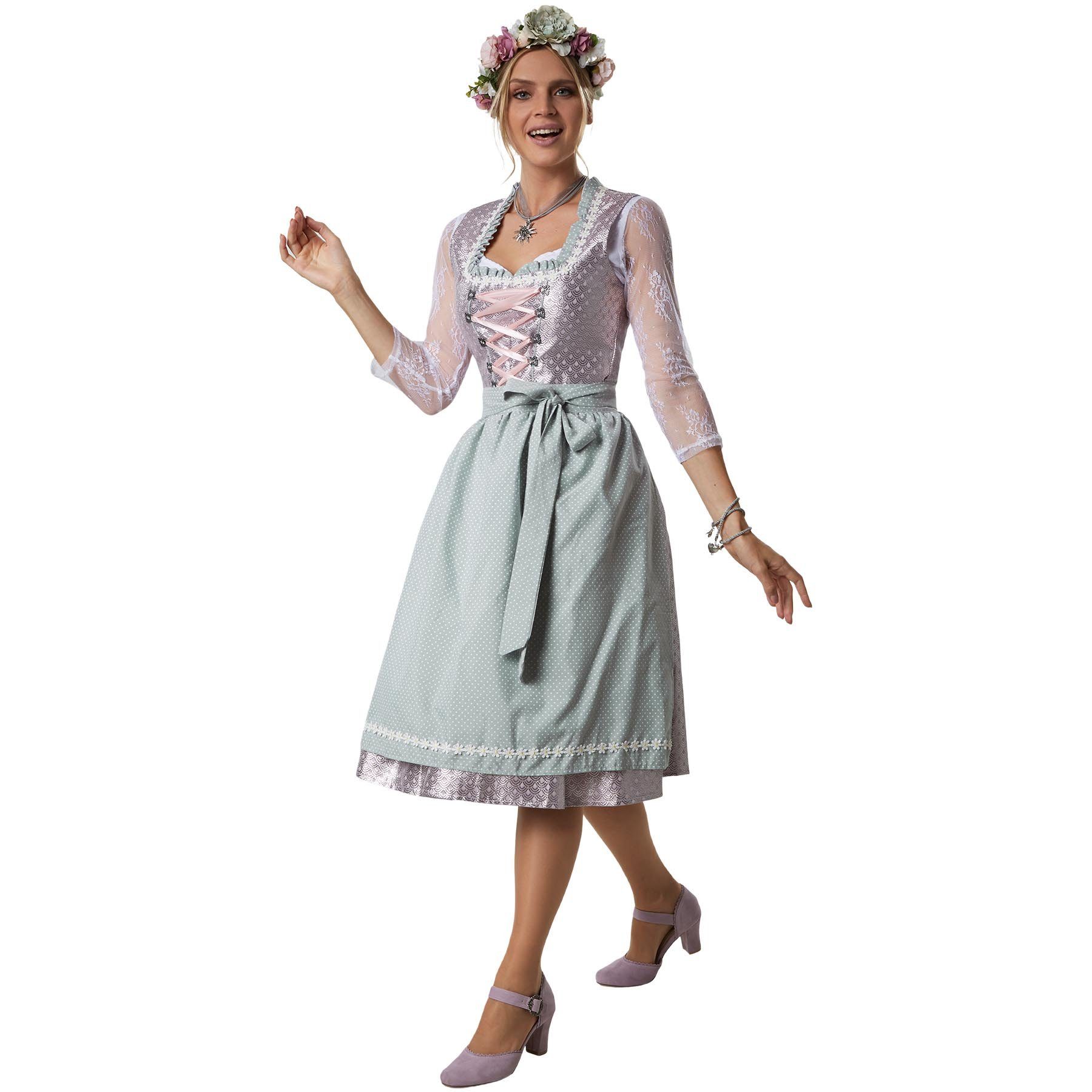 dressforfun Dirndl Frauenkostüm Midi-Dirndl Oberammergau Modell