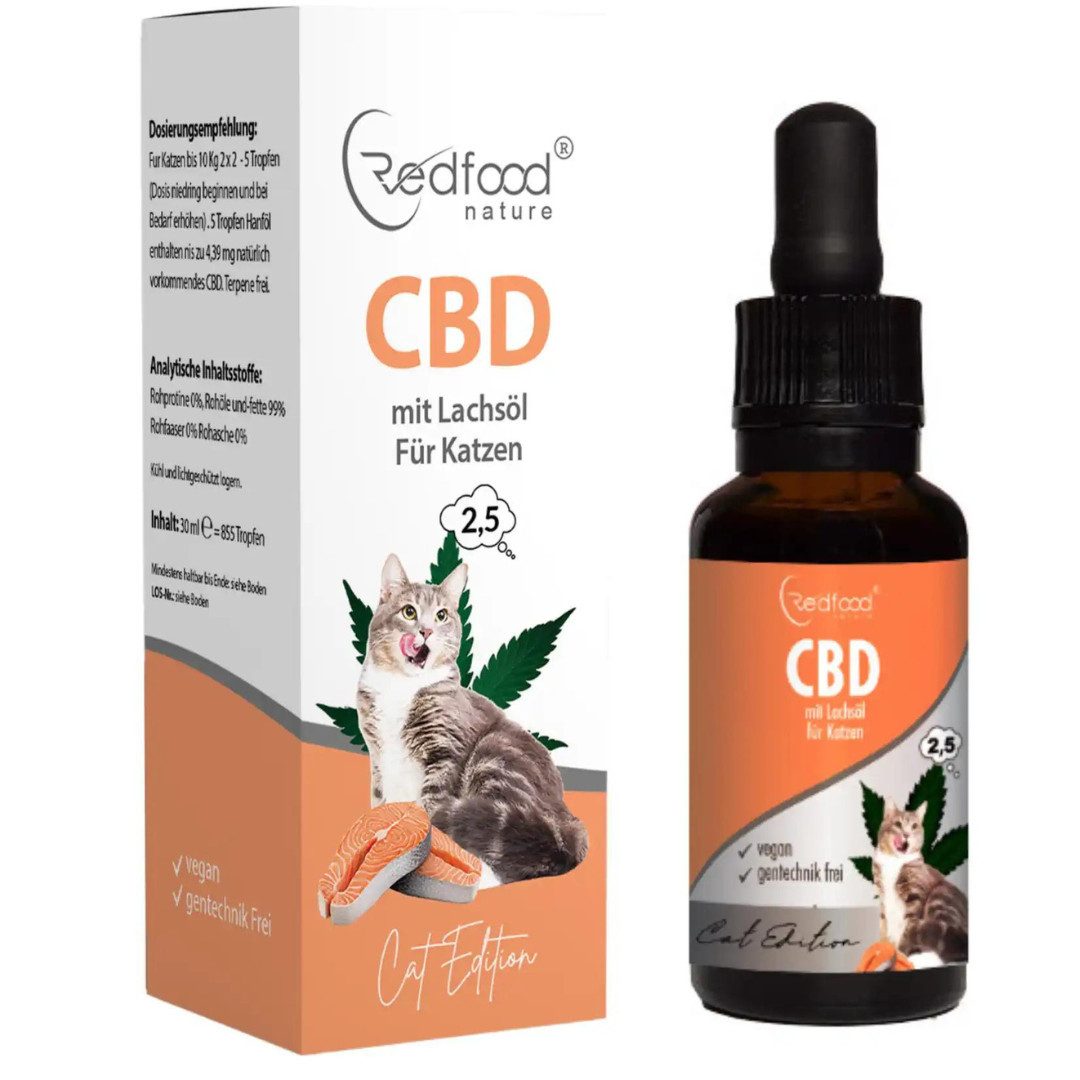 Redfood Fellpflege CBD Hanföl mit Lachsöl