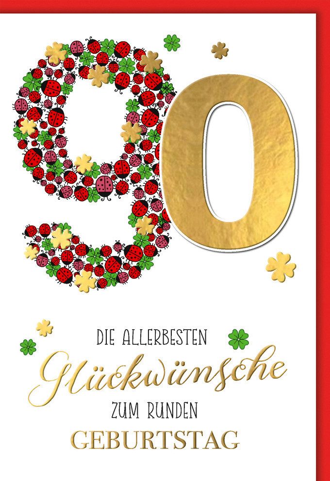 Verlag Dominique Grußkarten 90. Geburtstag -