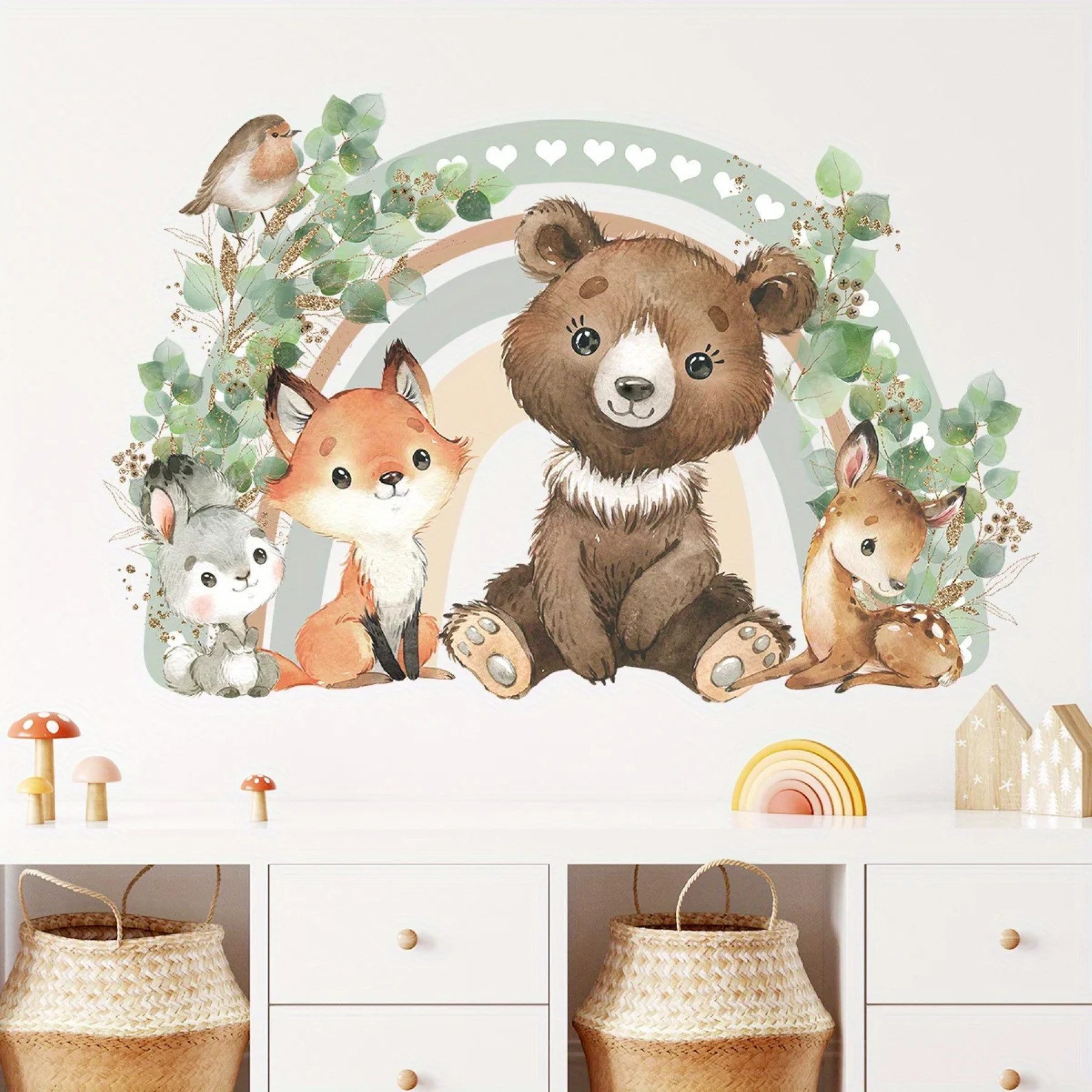 Montegoni Wandsticker Kinder Tier Wandsticker,Wandtattoo mit