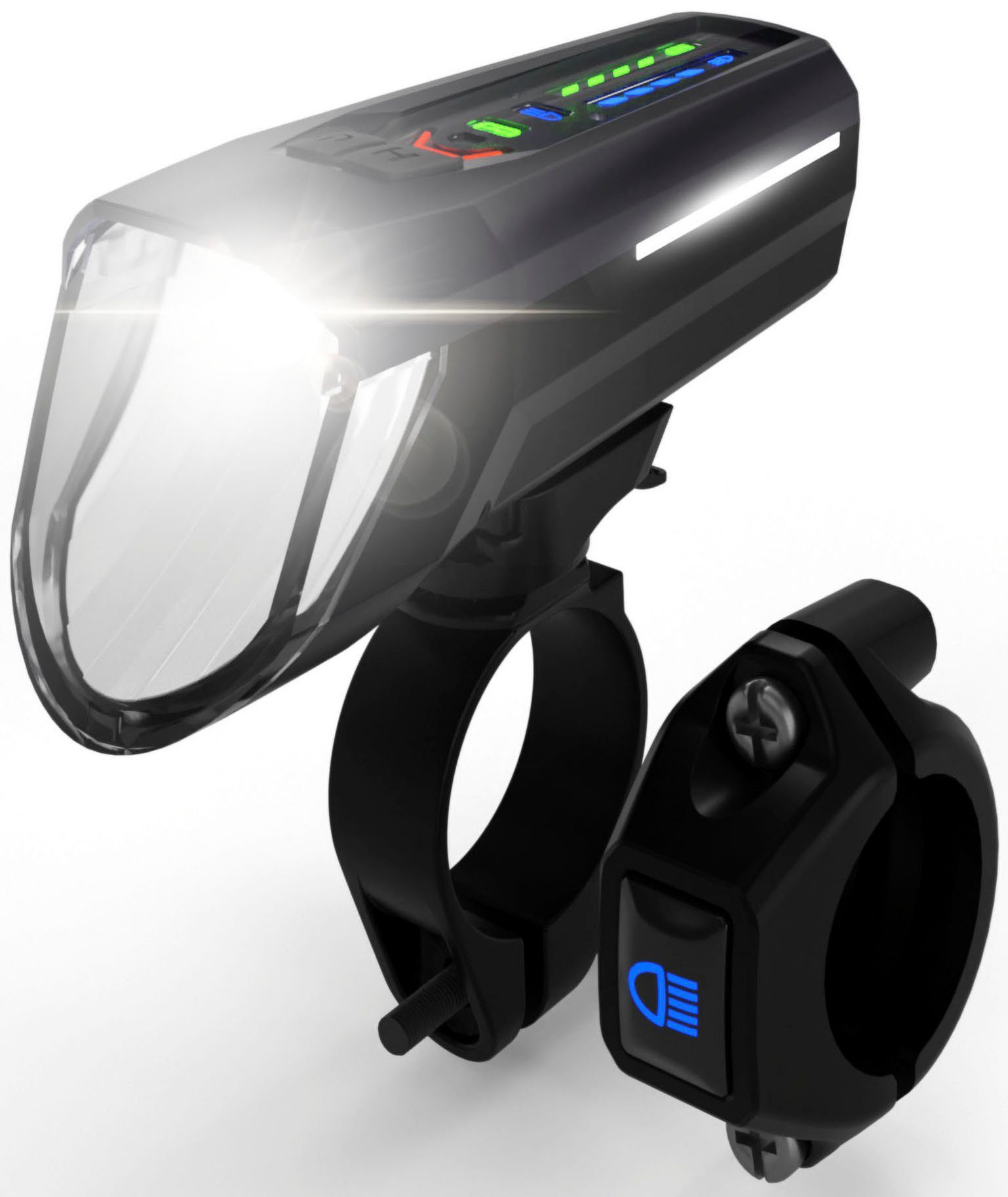 FISCHER Fahrrad Fahrrad-Frontlicht LED-Akku Frontlicht 100