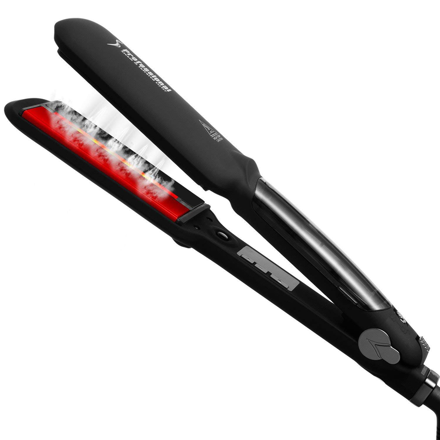 OKWISH Dampf-Haarglätter 2-in-1 Infrarot-Dampfglätter Glätteisen Haarglätter