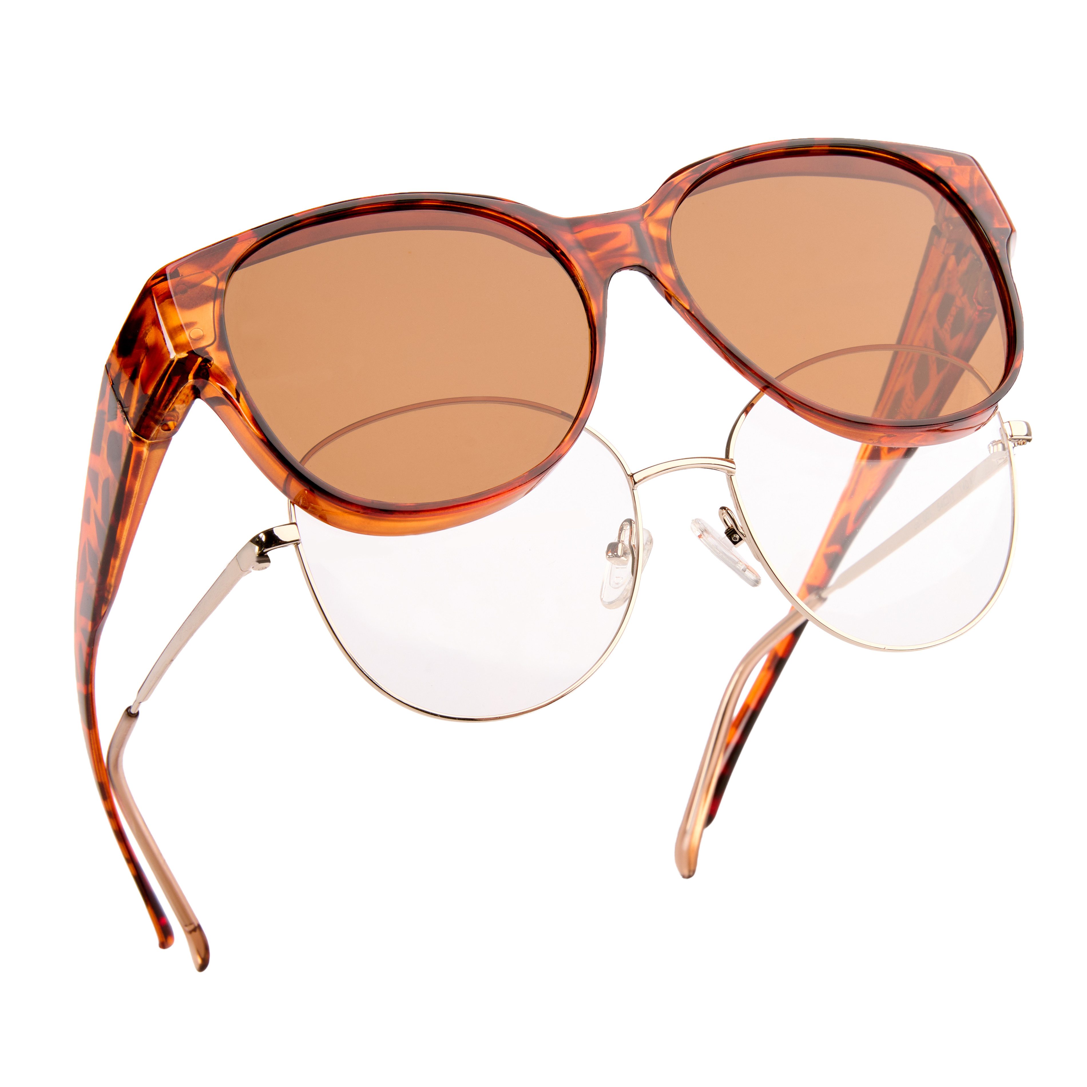 FALINGO Sonnenbrille Überzieh Sonnenbrille Überziehbrille FASHION