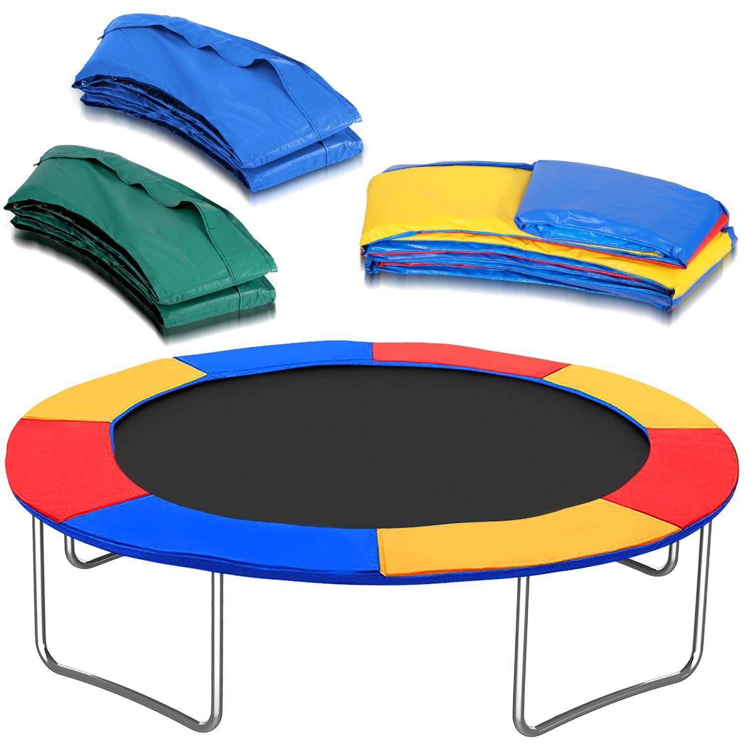 Clanmacy Trampolin-Abdeckplane Trampolin-Randabdeckung mit Ø244cm,Trampolin Federabdeckung