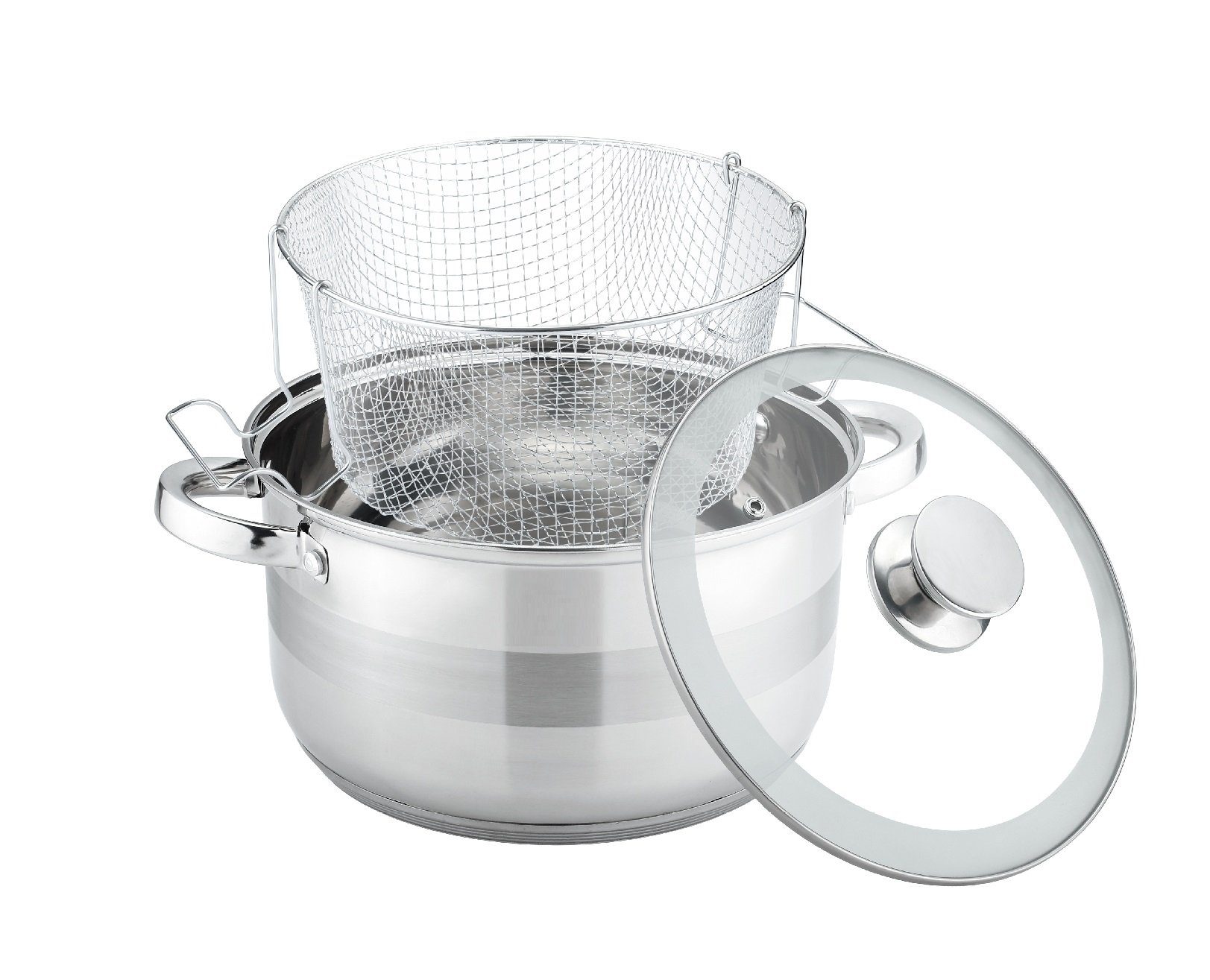 Cheffinger Topf-Set Frittiertopf Fritteuse Pommes Topf
