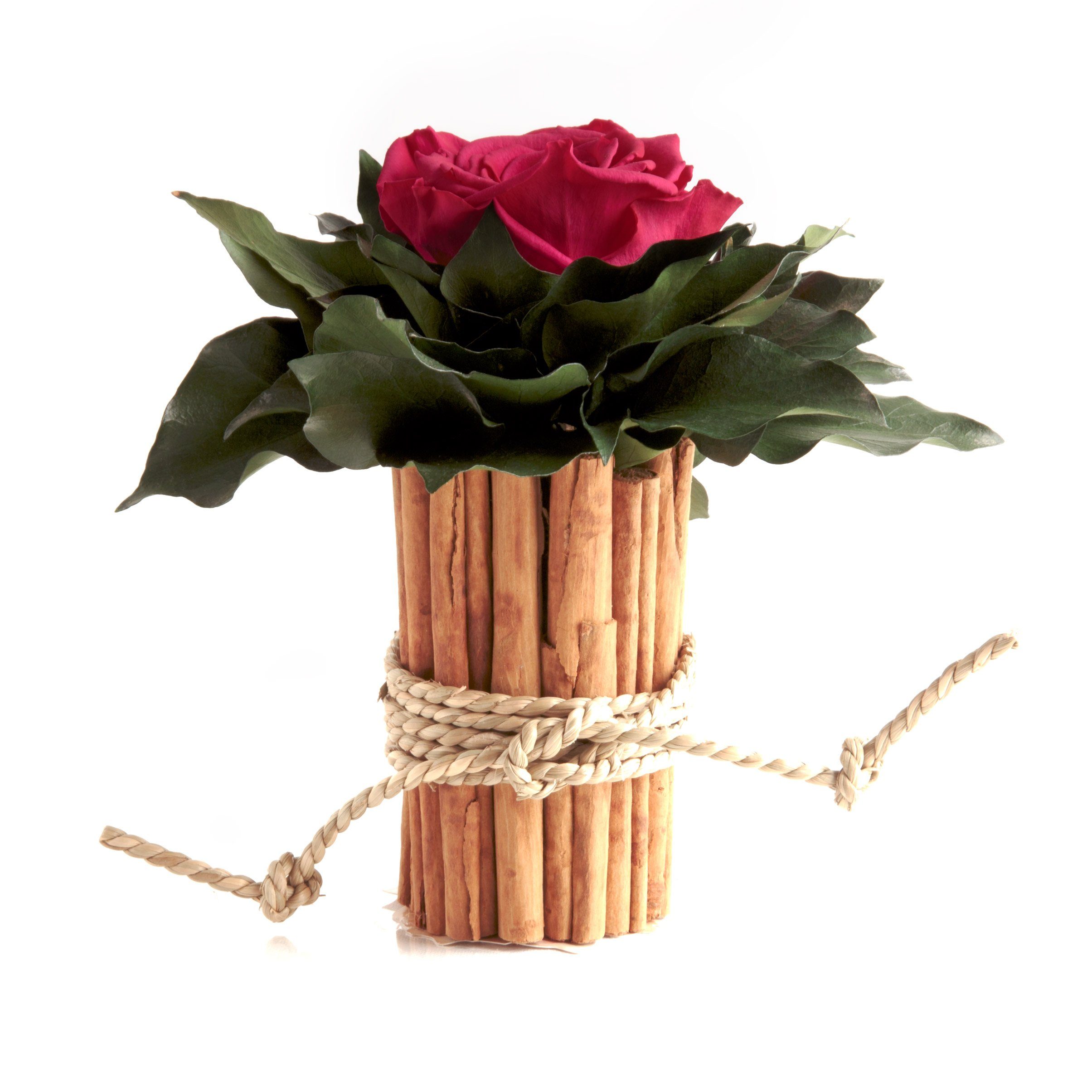 Kunstblumenstrauß Blumenstrauß Zimtbecher Infinity Rosen Kunstpflanze,