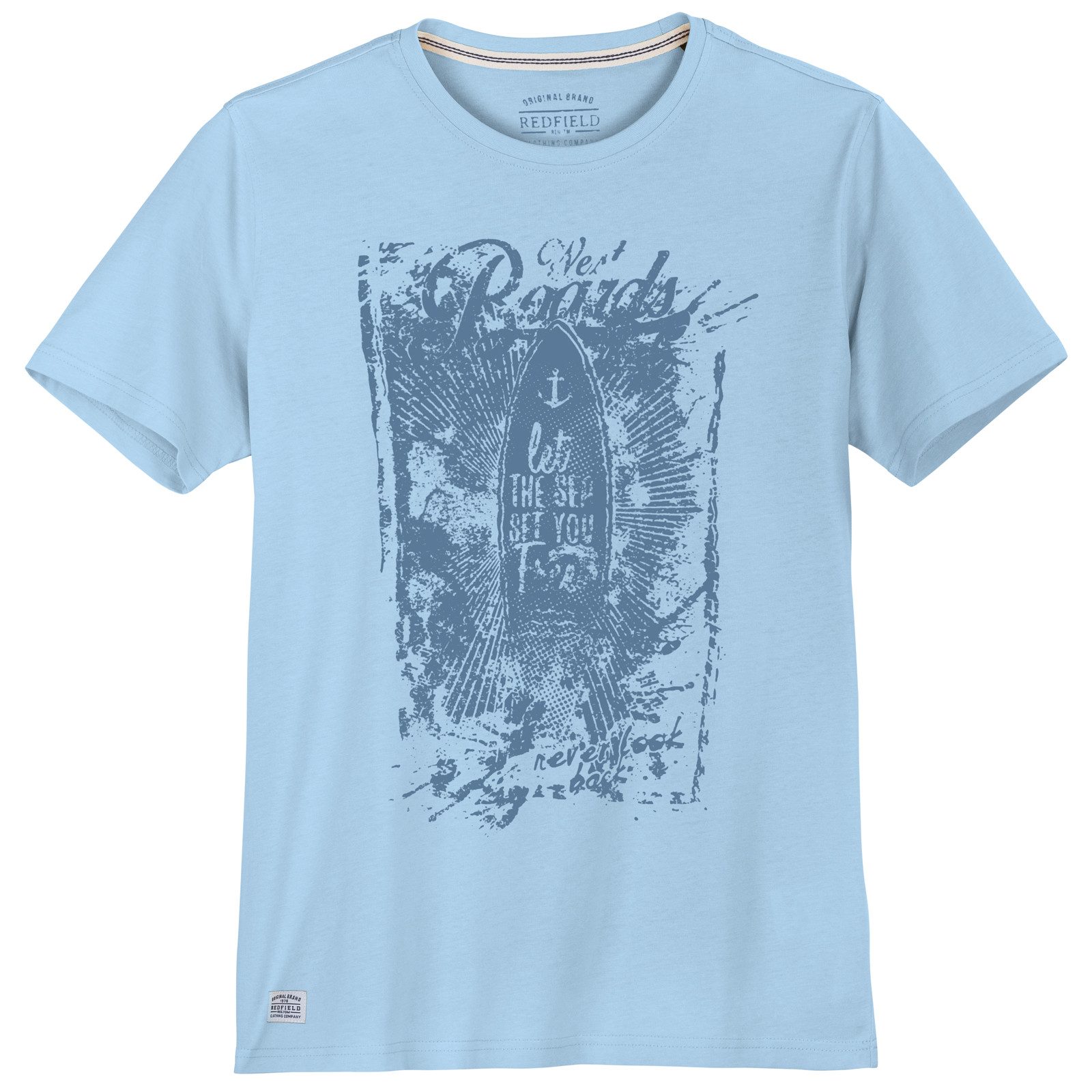 redfield Rundhalsshirt Redfield Übergrößen T-Shirt Vintageprint