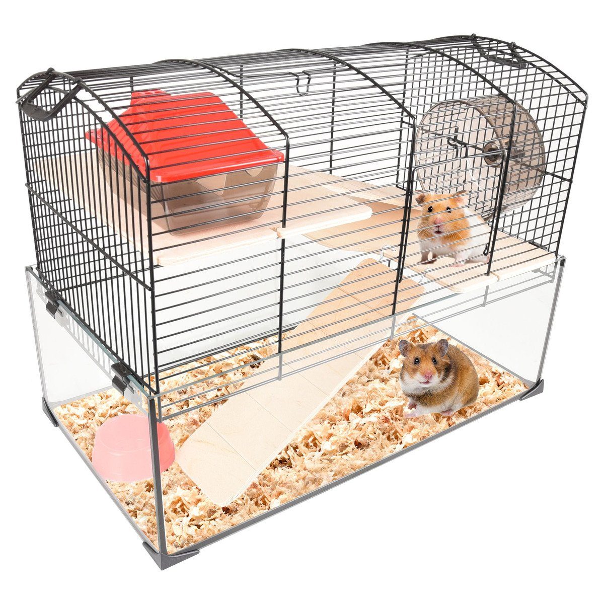 Flamingo Kleintierkäfig Hamsterkäfig Vitru schwarz 1