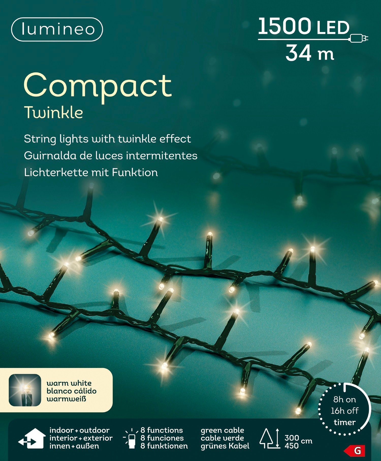 Lumineo LED-Lichterkette Lumineo Lichterkette COMPACT TWINKLE