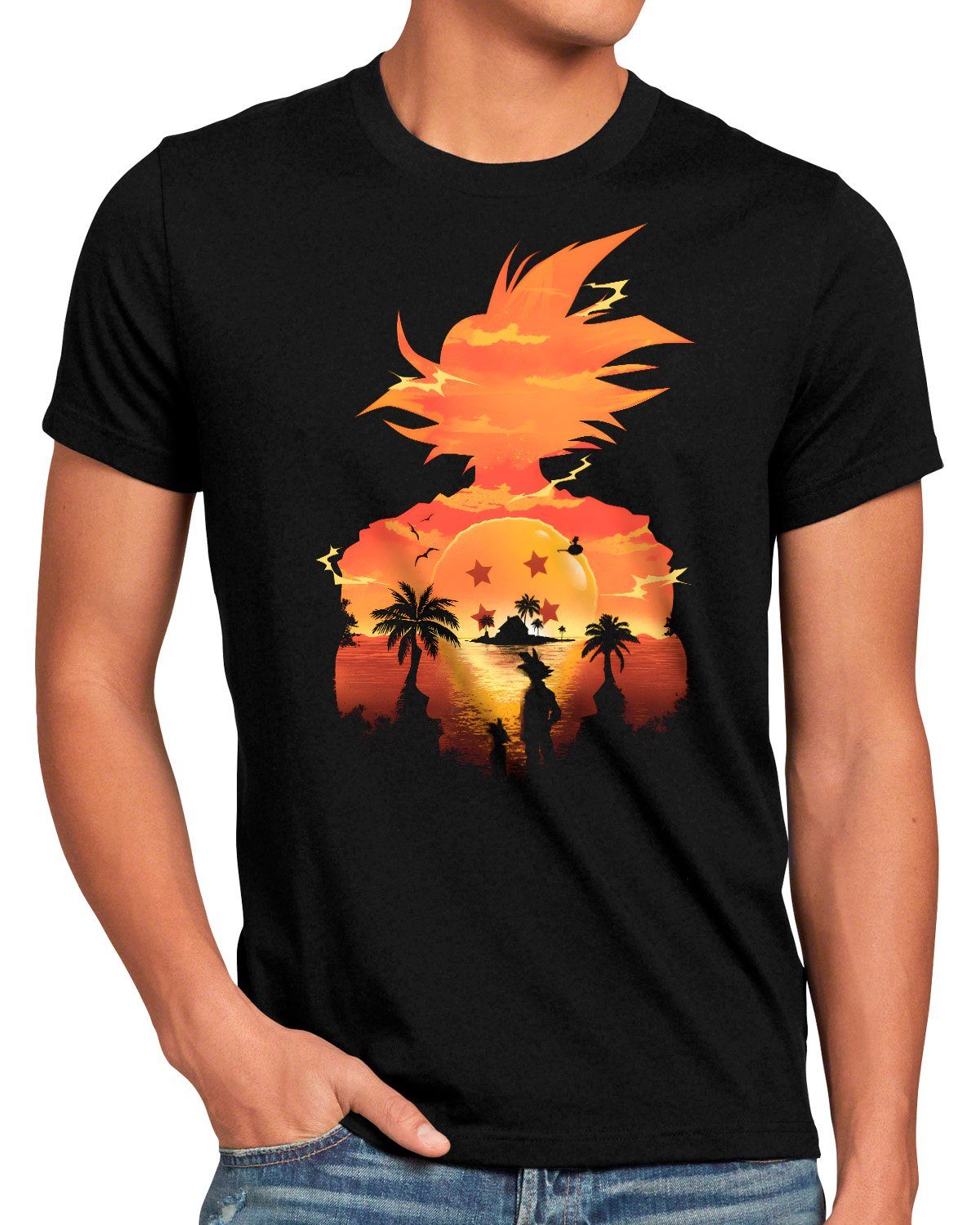 style3 T-Shirt Saiyajin Sunset super dragonball