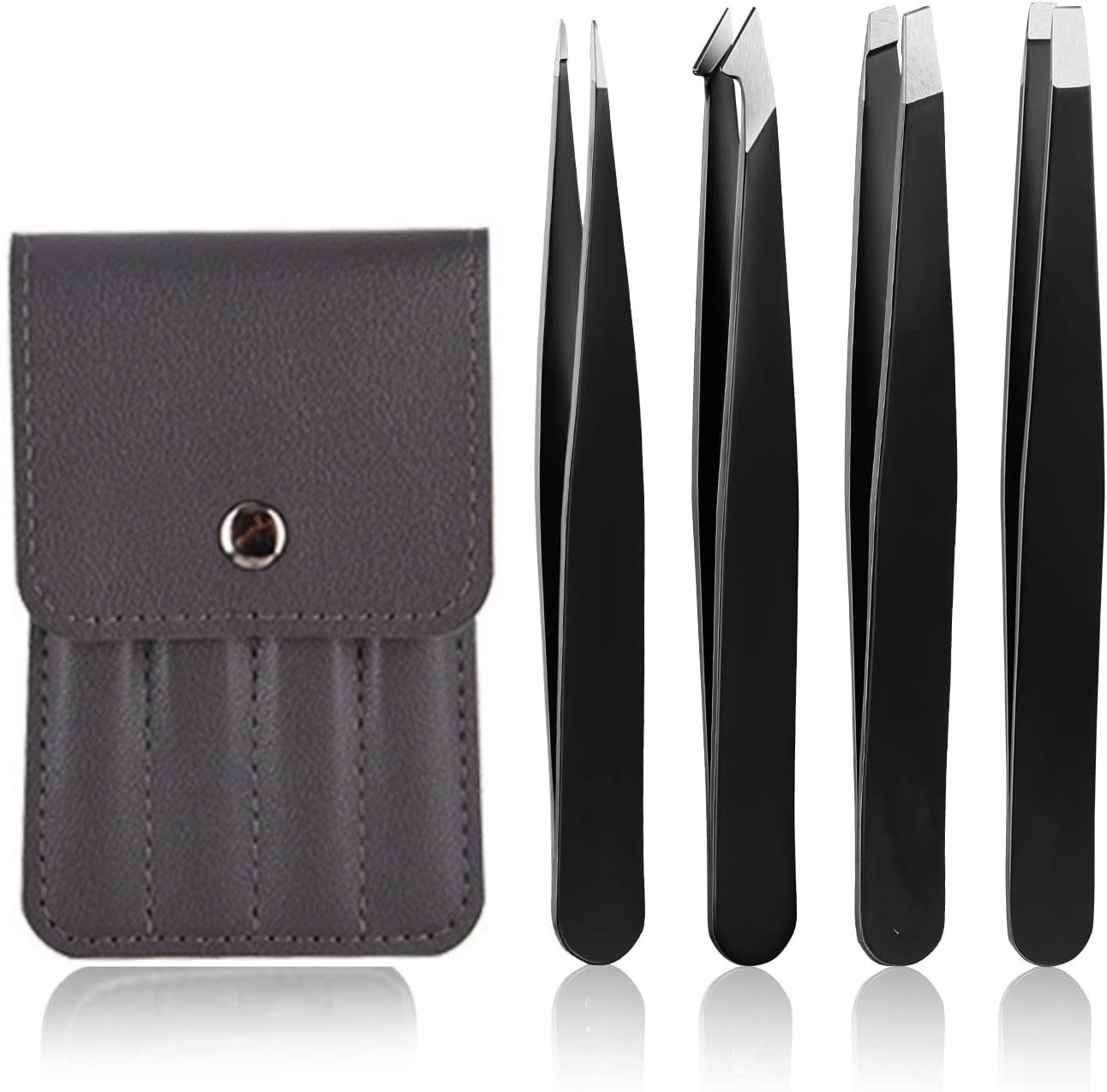 Heyork Pinzette 4er-set Pinzette Edelstahl Augenbrauenpinzette