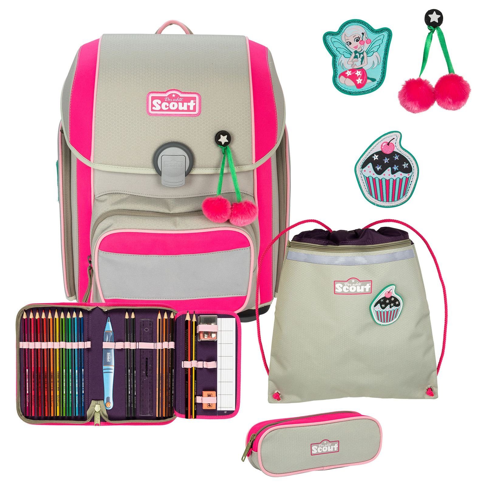 Scout Schulranzen Genius Set 4-teilig (Set,