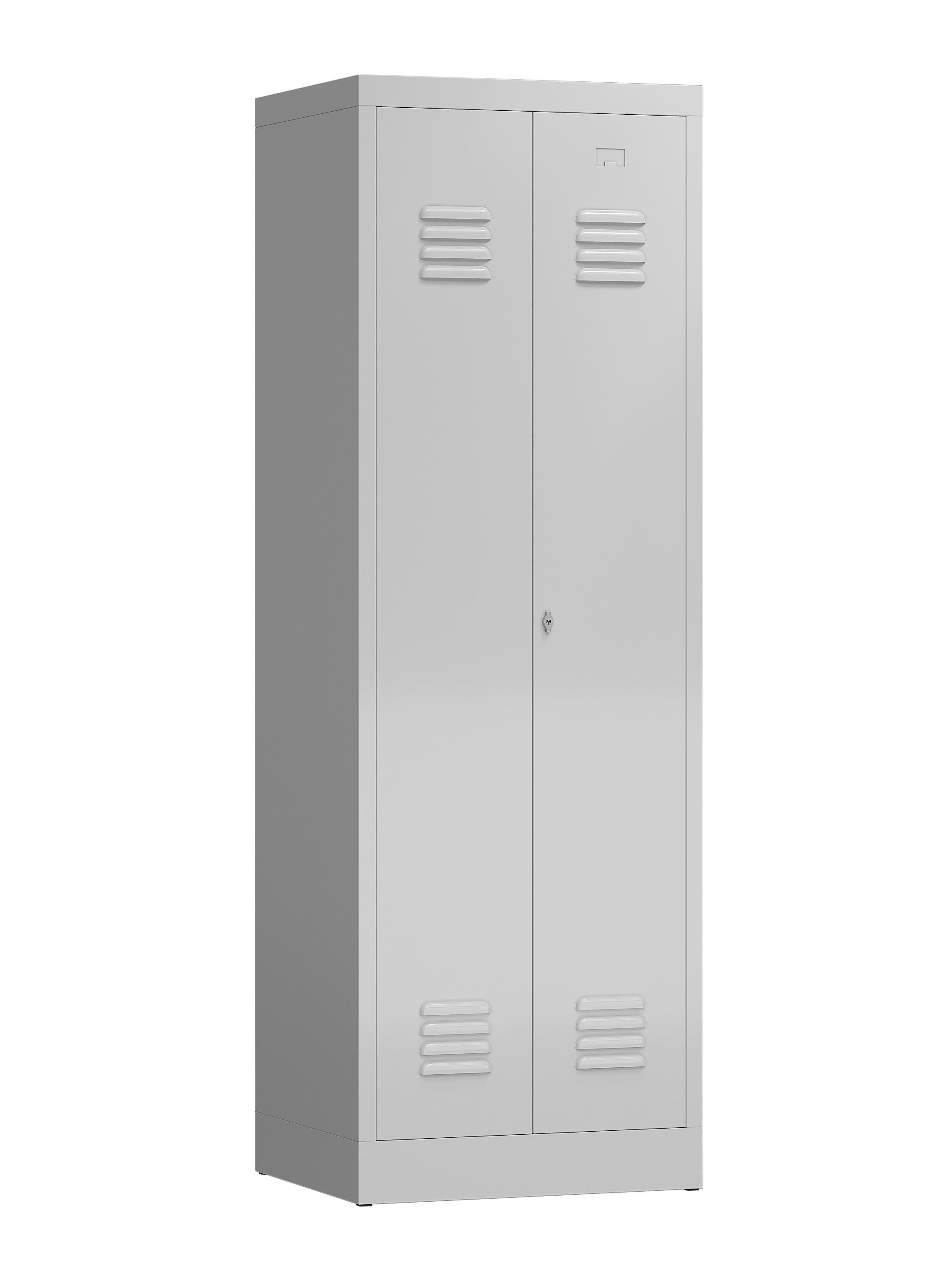 Steelboxx Spind Garderobenschrank, 2 Abteile mittig