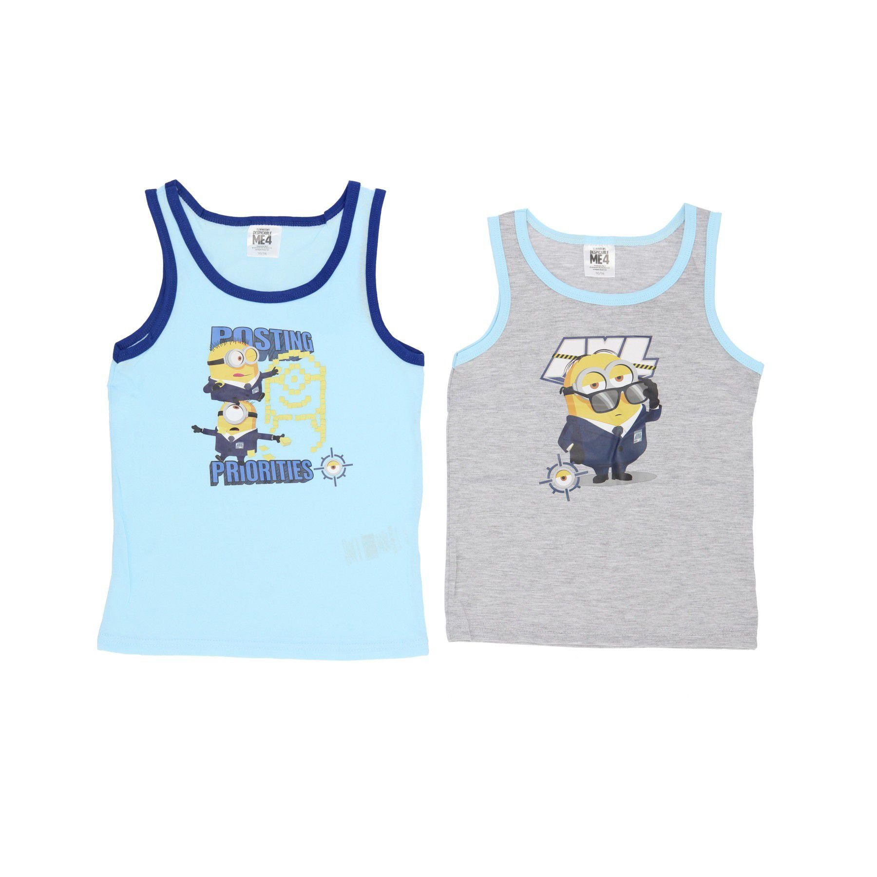 Minions Tanktop Shirts im 2er-Pack aus